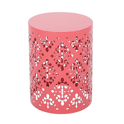 Christopher Knight Home Mathena Outdoor Side Tables - Dark Coral