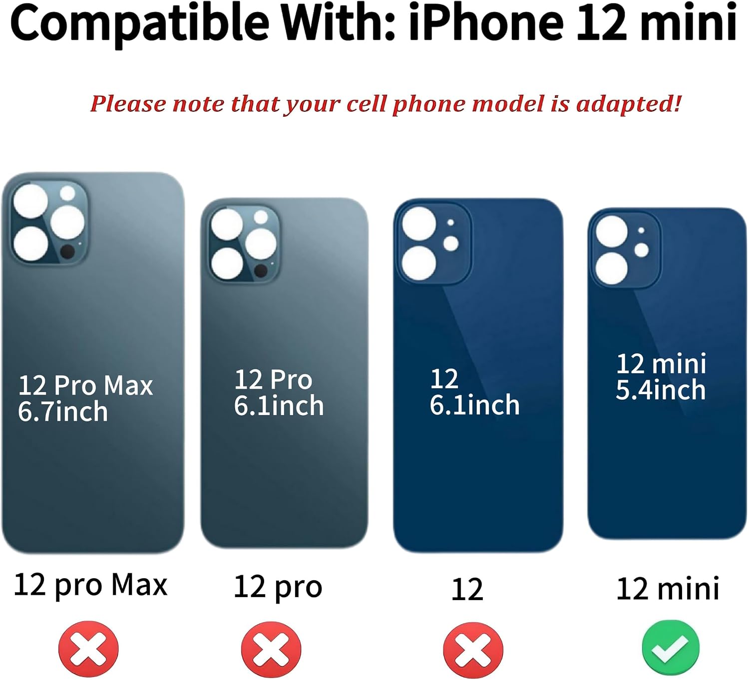 Back Glass Replacement for iPhone 12MINI 5.4inch ​Back Cover with Pre-Installed 3M Tape +Tools (Green, iPhone 12 Mini) image 3