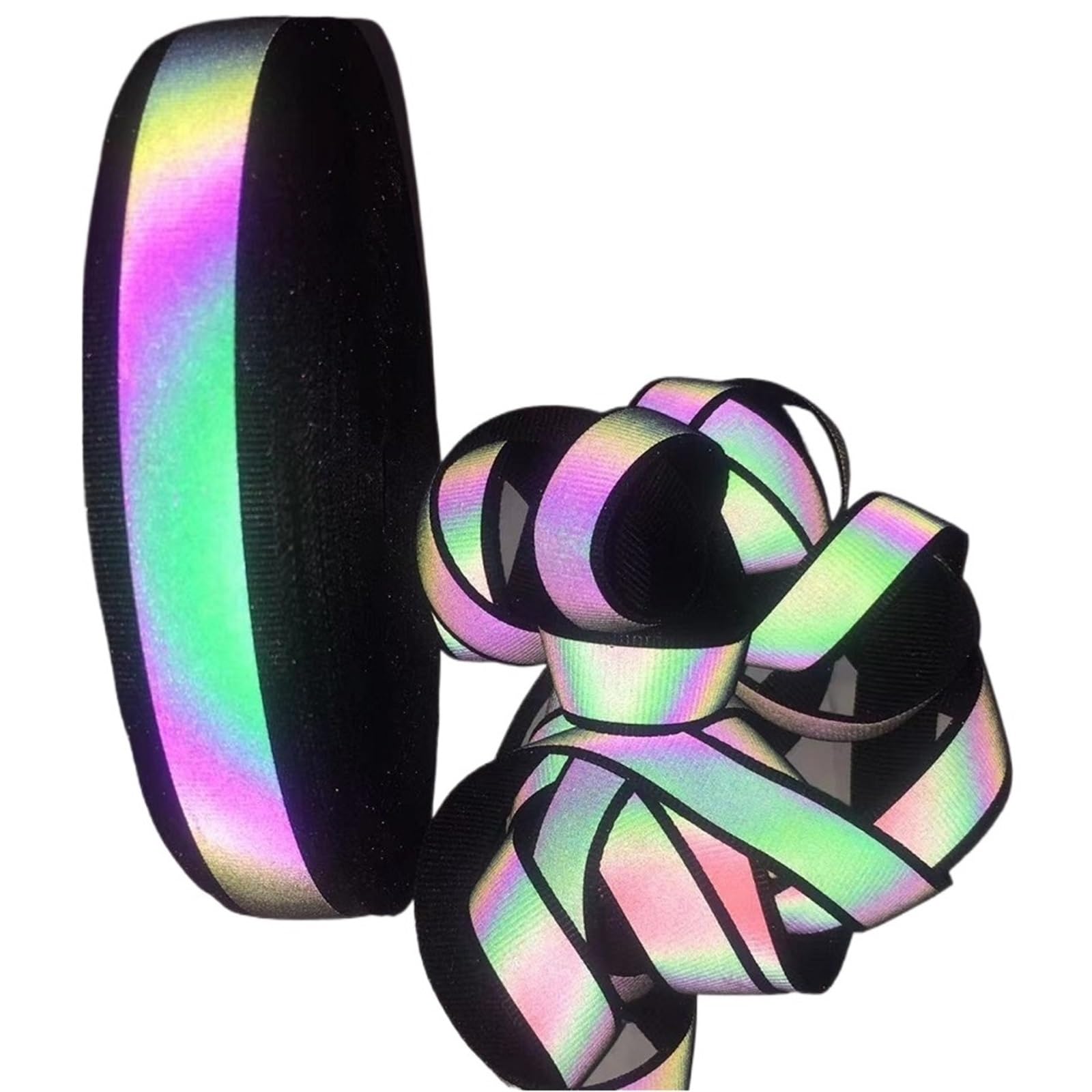 Cinta Reflectante Para Coser Cinta reflectante de poliéster arcoíris for coser ropa(2cm 100m)