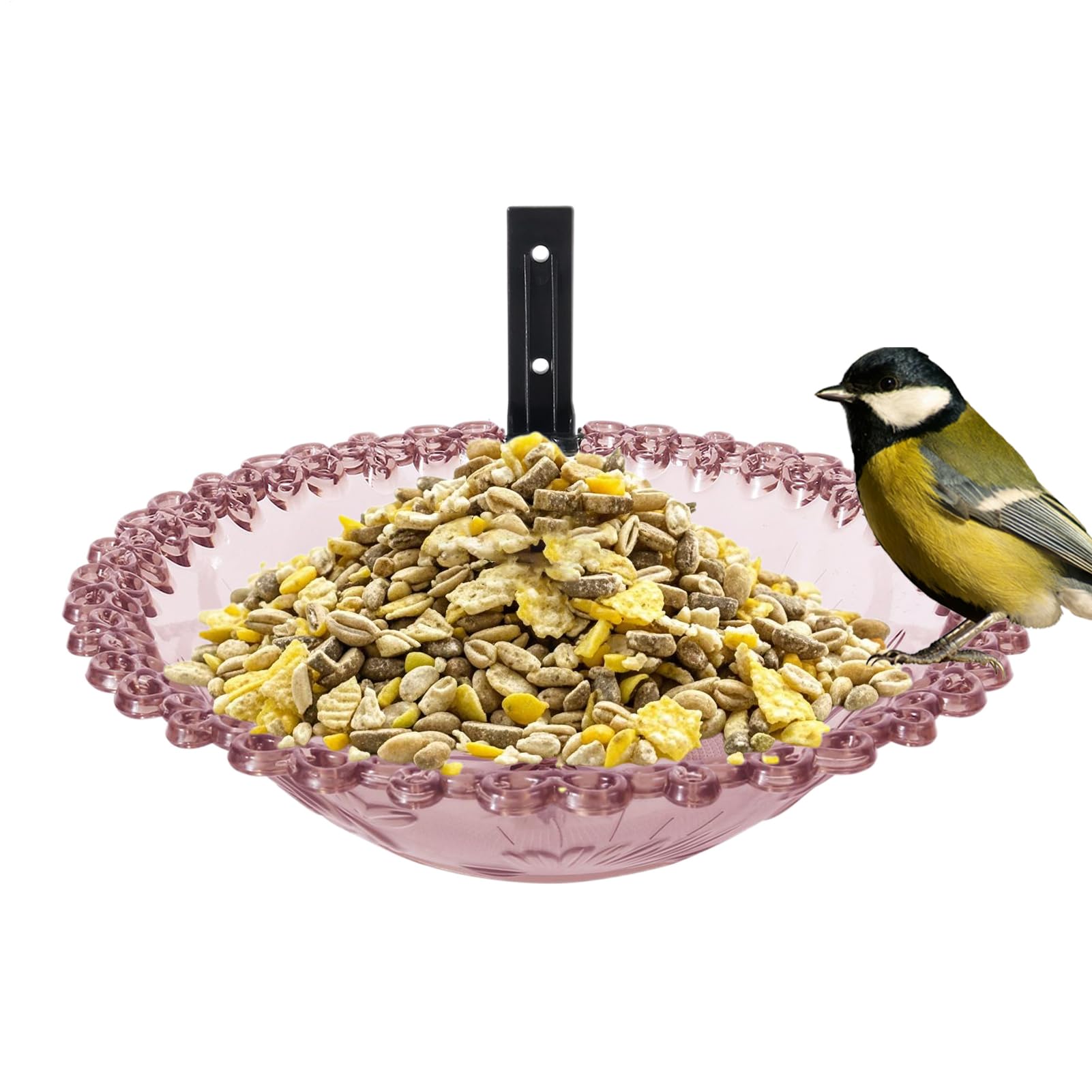 Bird Bath for Outside | Garden Bird Bath Bowl Tree-Mounted | 9 Inches Flower-Shaped Water Basin Hangable Feeder for Backyard Fence Tree Branches Balcony
