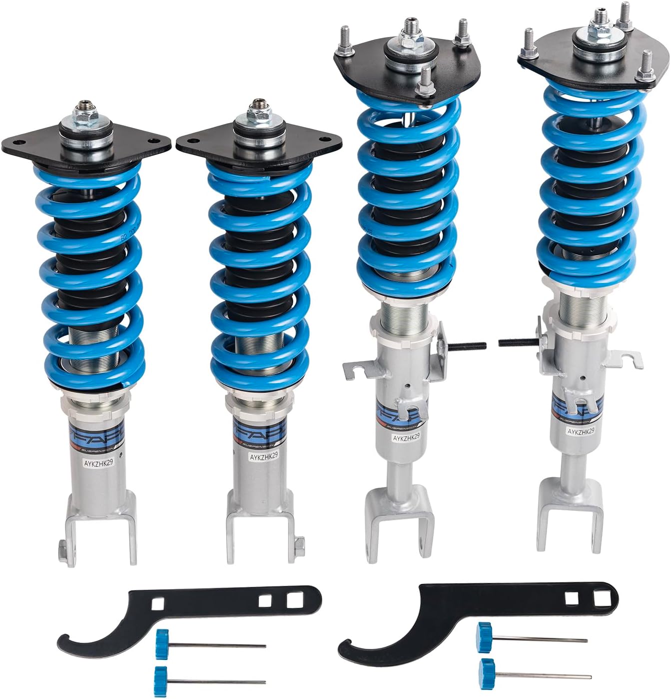 FAPO PS+ Coilovers for Nissan 350Z / Fairlady Z 2003-2008 Z33, for Infiniti G35 RWD 2003-2007 V35, for Nissan Skyline 01-07, 16-way Damping Height Adjustable Mono-Tube Lowering Suspension Struts Kits