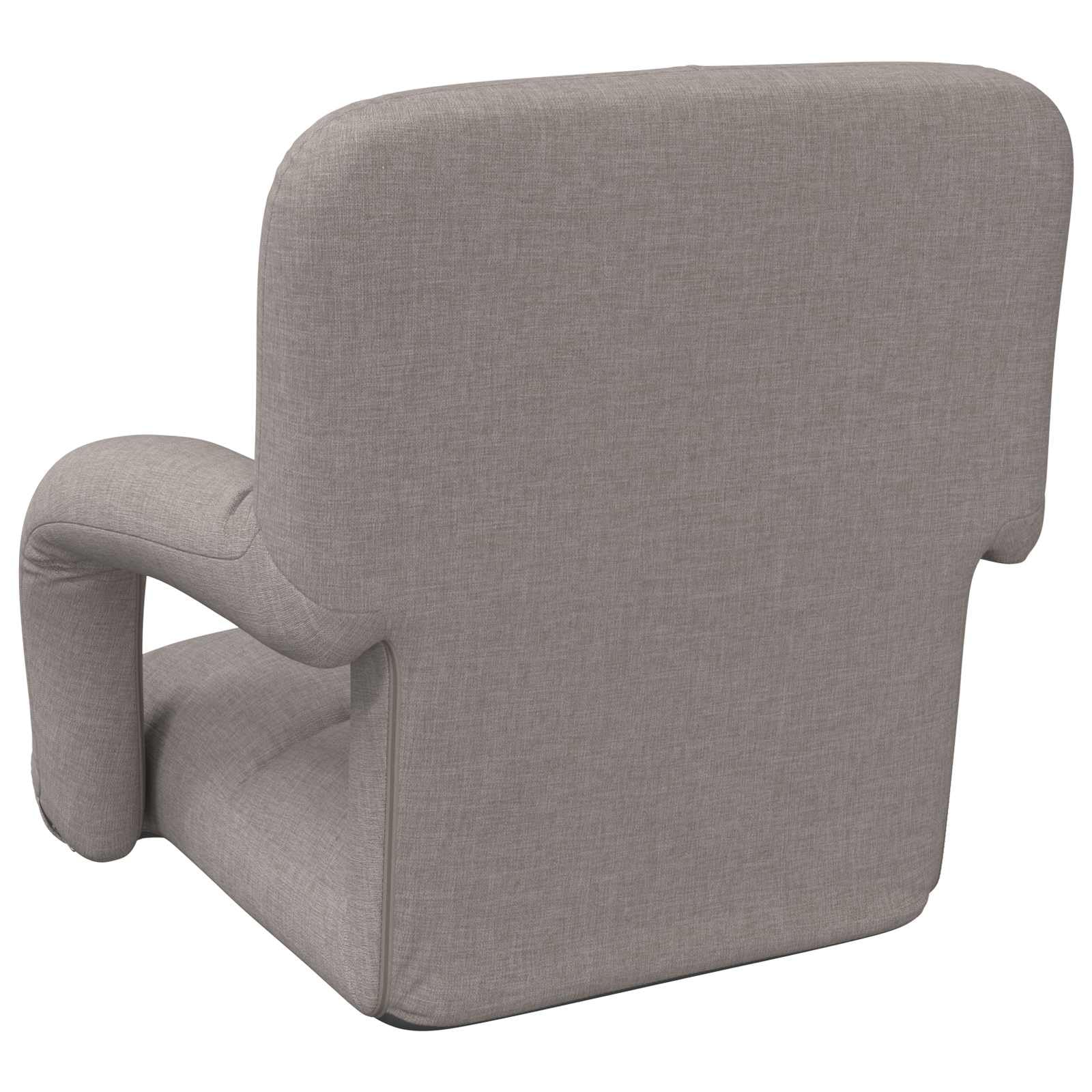 Regulowane krzesło podłogowe z podłokietnikami, 5-stopniowe oparcie, materiał do salonu, czytania, jogi, gier, relaksu, ergonomiczne, nadające się do prania, składane, wielofunkcyjne