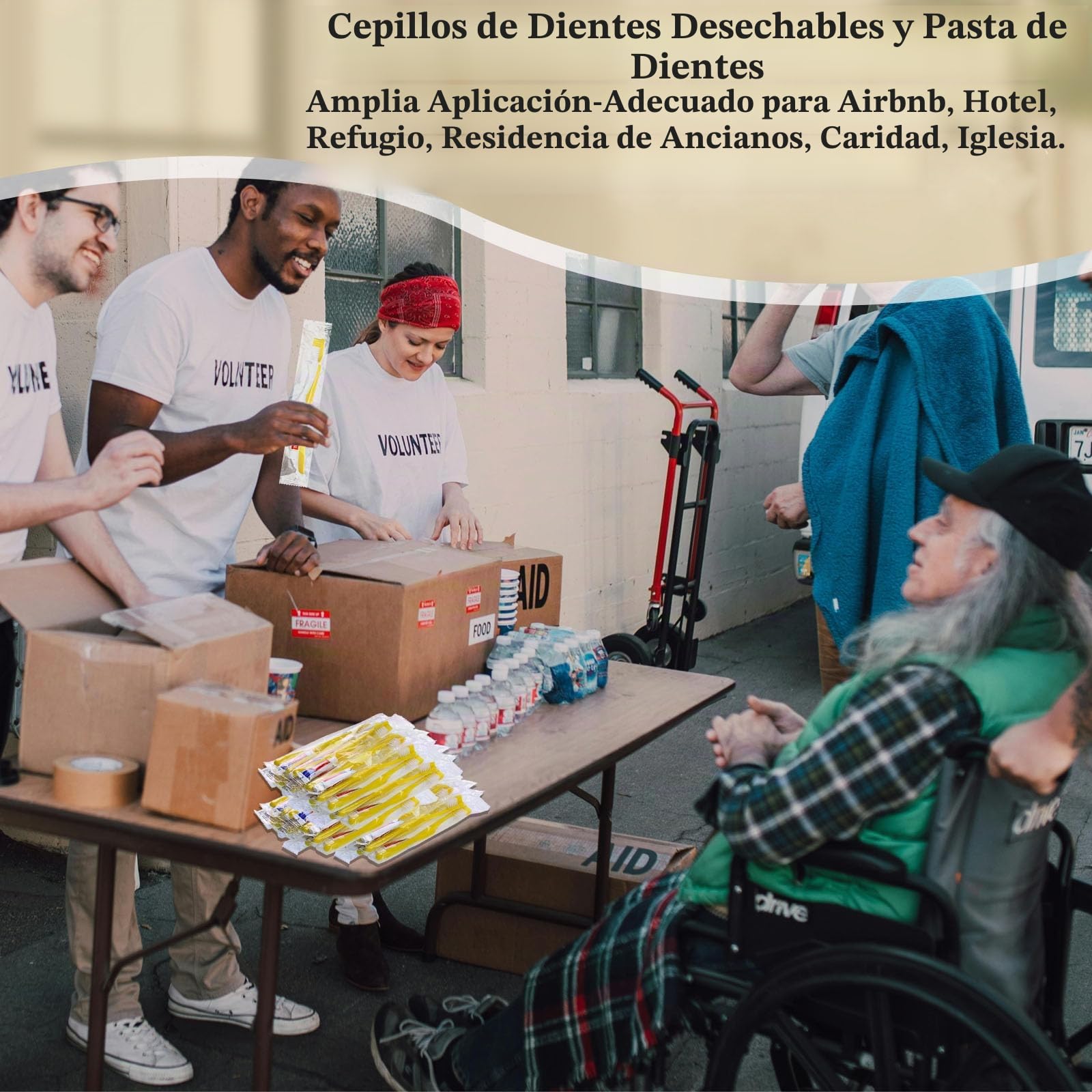 Cepillos de Dientes Desechables,200Set Amarillo hueco Cepillos de Dientes Desechables con Pasta Paquete Individual Cepillos de Dientes de Viaje para Hotel,Personas sin Hogar,Hogar de Ancianos