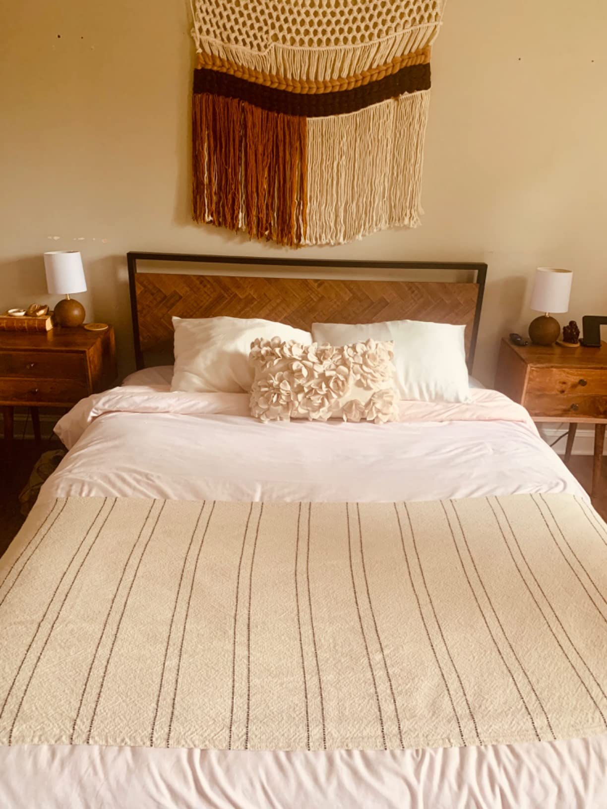 33/mo Finance ANITA Metal Platform Bed Frame Queen, High Profile