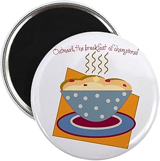 CafePress Oatmeal The Breakfast Of Champions Magnets 2.25" Round Magnet (10 pack)