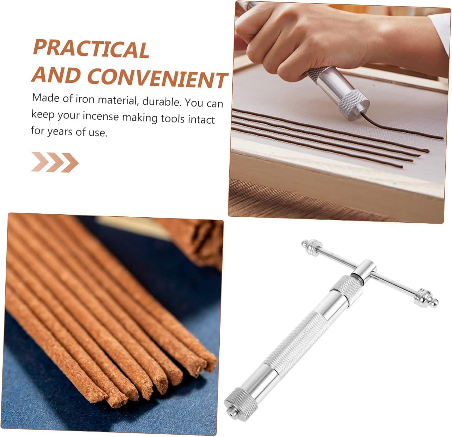 Iron Incense Stick Extruder Tool for Making Silver DIY Squeezing
