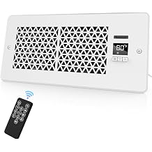 MATULSA Resistor Booster Fan for 4" x 10" Register Hole with Remote Control and Thermostat 10 Speed Floor Vent Fan Booster - Increases Air Flow for Air Conditioning and Cooling Quiet Air Duct Fan for
