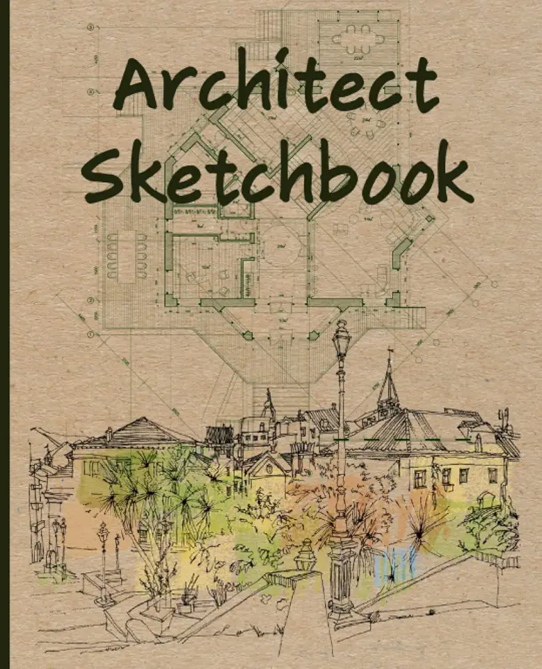 Architect Sketchbook - Notebook for Architects, Designers, and Architecture Students - grid paper (scale reference 1:50; 1:100), dotted paper (scale ... paper - 7.5" x 9.25" inches, 105 blank pages
