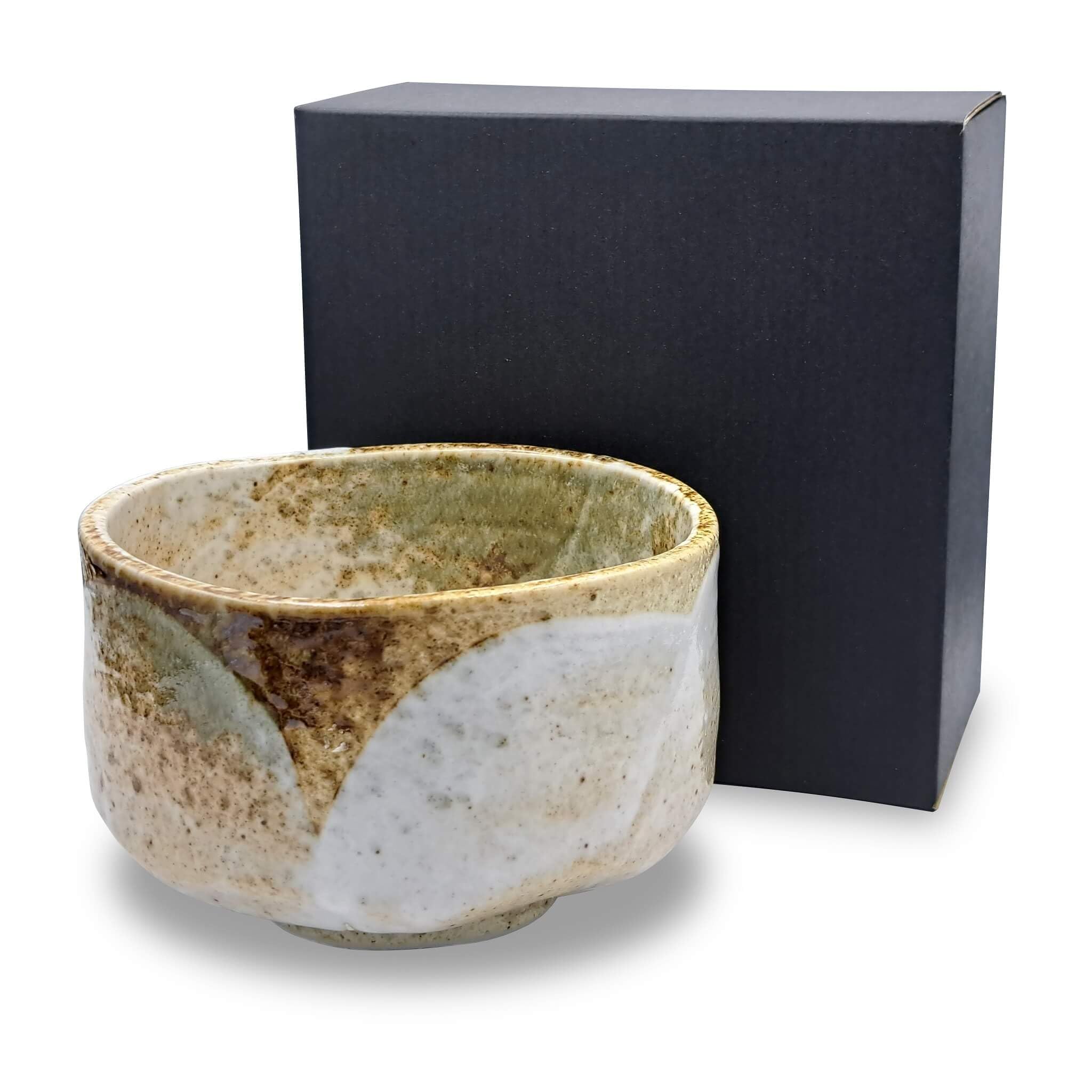 Bol à matcha japonais Chawan Yuki fabriqué à la main en céramique - Fabriqué au Japon - Pour la cérémonie du thé japonaise - Préparation du matcha
