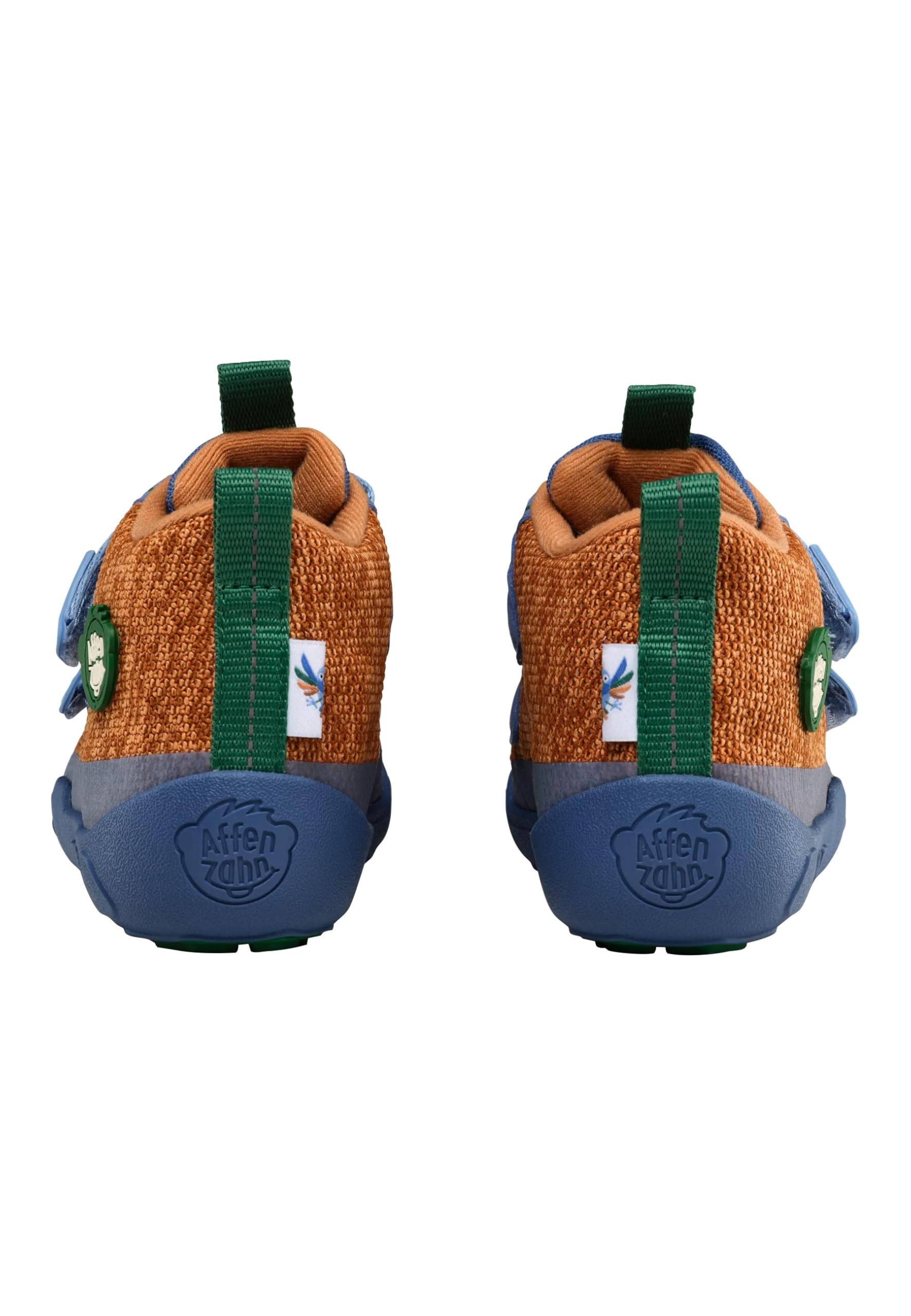 Affenzahn Übergangsschuh Knit Happy wasserdicht atmungsaktiv vegan mit Kaltfutter, Klettverschlüssen und Rutschfester Sohle Größe 21-32 Paradiesvogel - Blau, 33