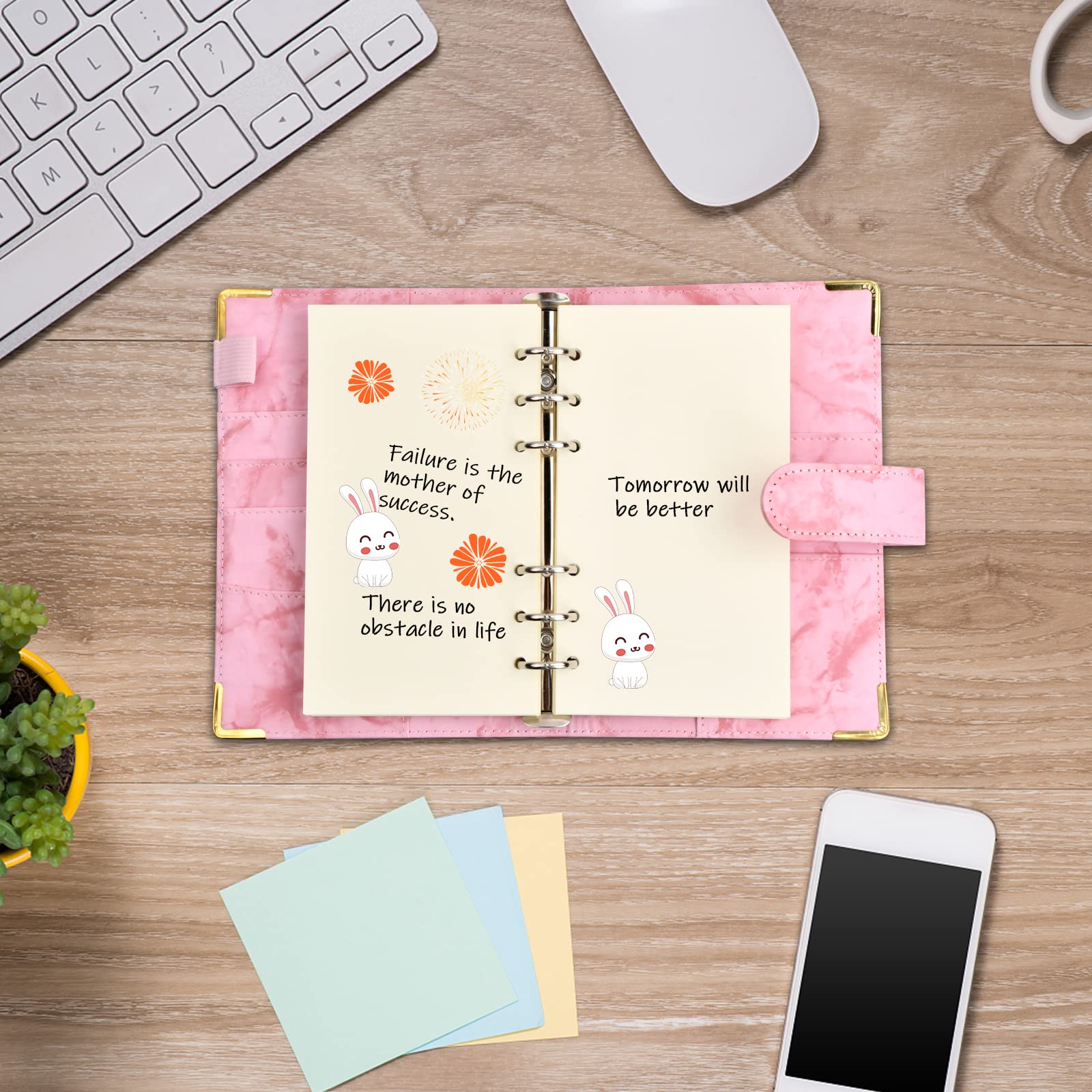 A5 Paper 6 Hole Blank Refill Paper DIN A5 Refill Inserts 100gsm Blank Paper Loose Leaf 100 Sheets / 200 Pages For A5 6 Ring Binder Refillable Notebook Diary Sketchbook Organiser - View #11