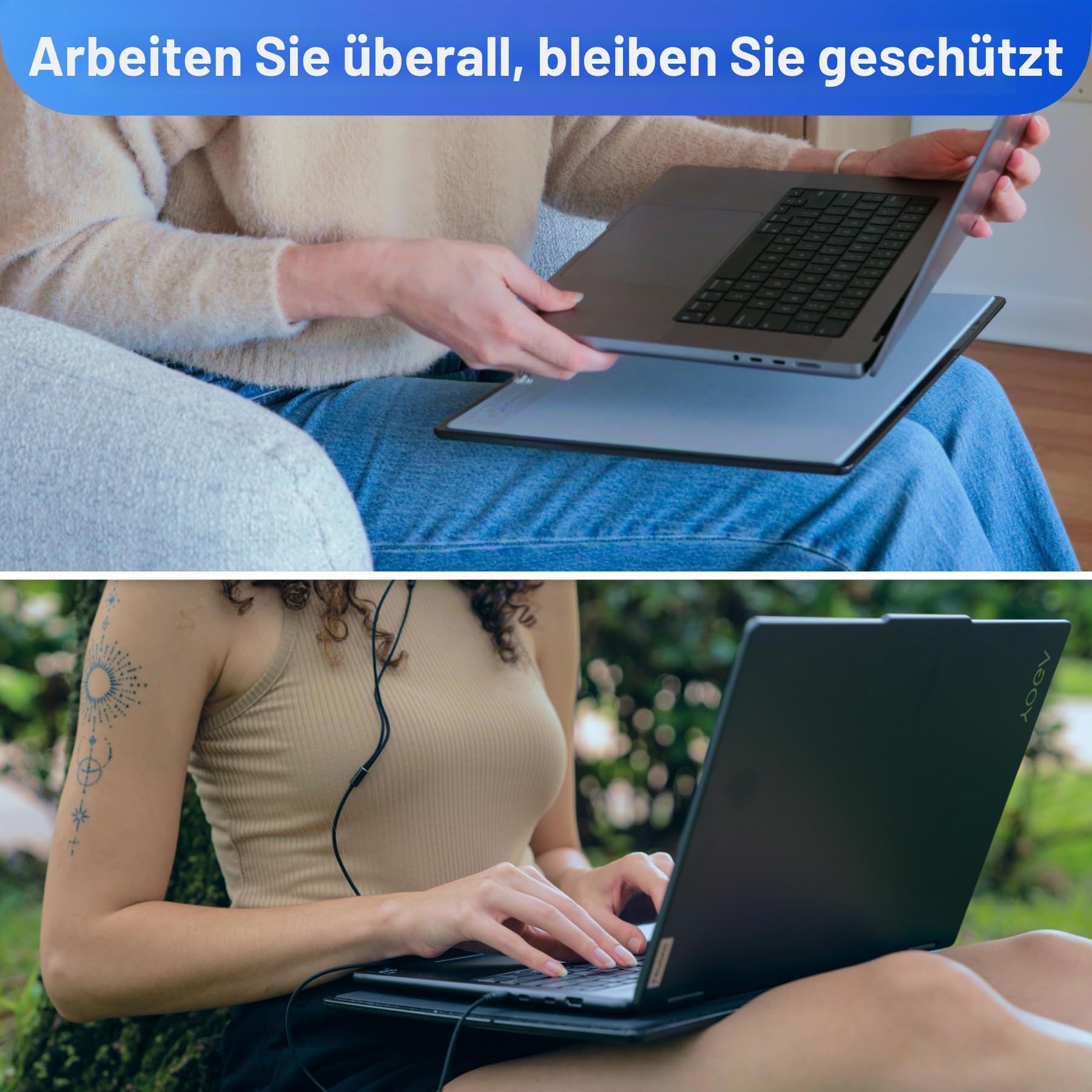 DefenderPad Hitzeschutzmatte / Strahlenschutzmatte, für Laptop / Notebook