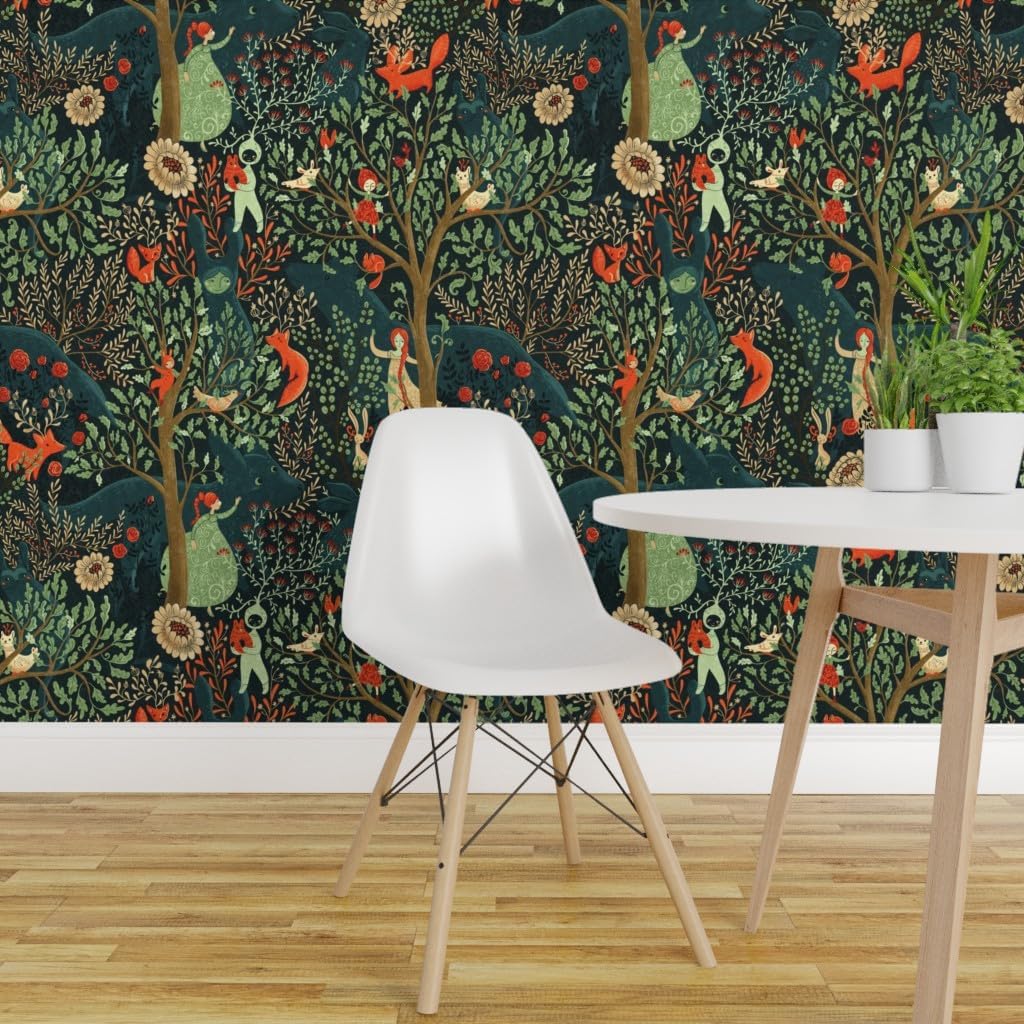Removable Wallpaper Swatch - Whimsical Wonderland Whimsical Custom Pre-Pasted Wallpaper by Spoonflower