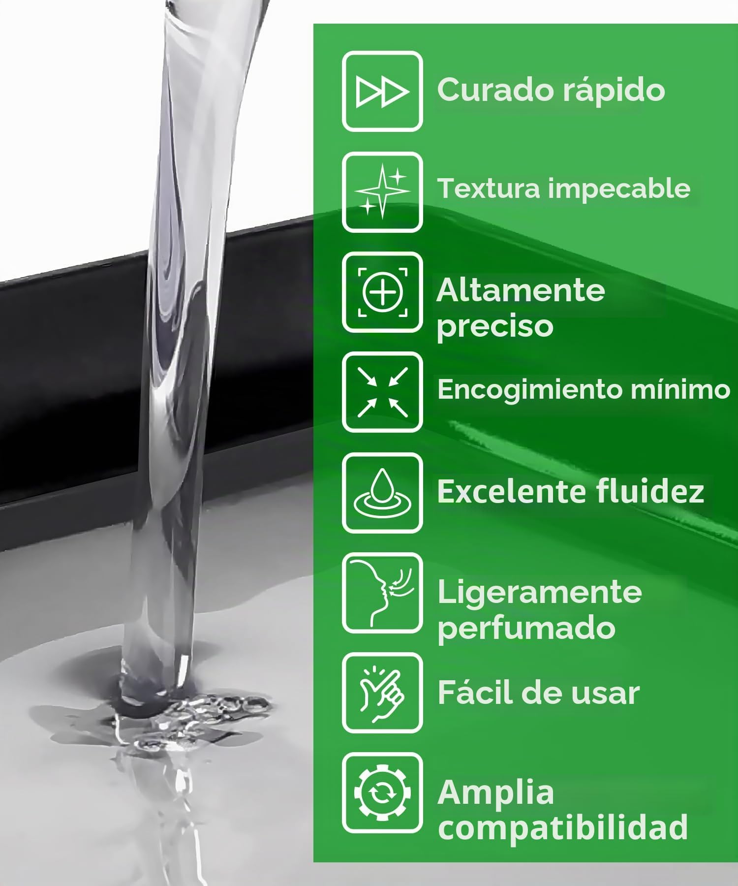 SuperPP es la Resina Transparente más rápida y Resistente, 1.3 Segundos (Mono 50um) Fabricada en Corea por 3DMaterials (1000g)