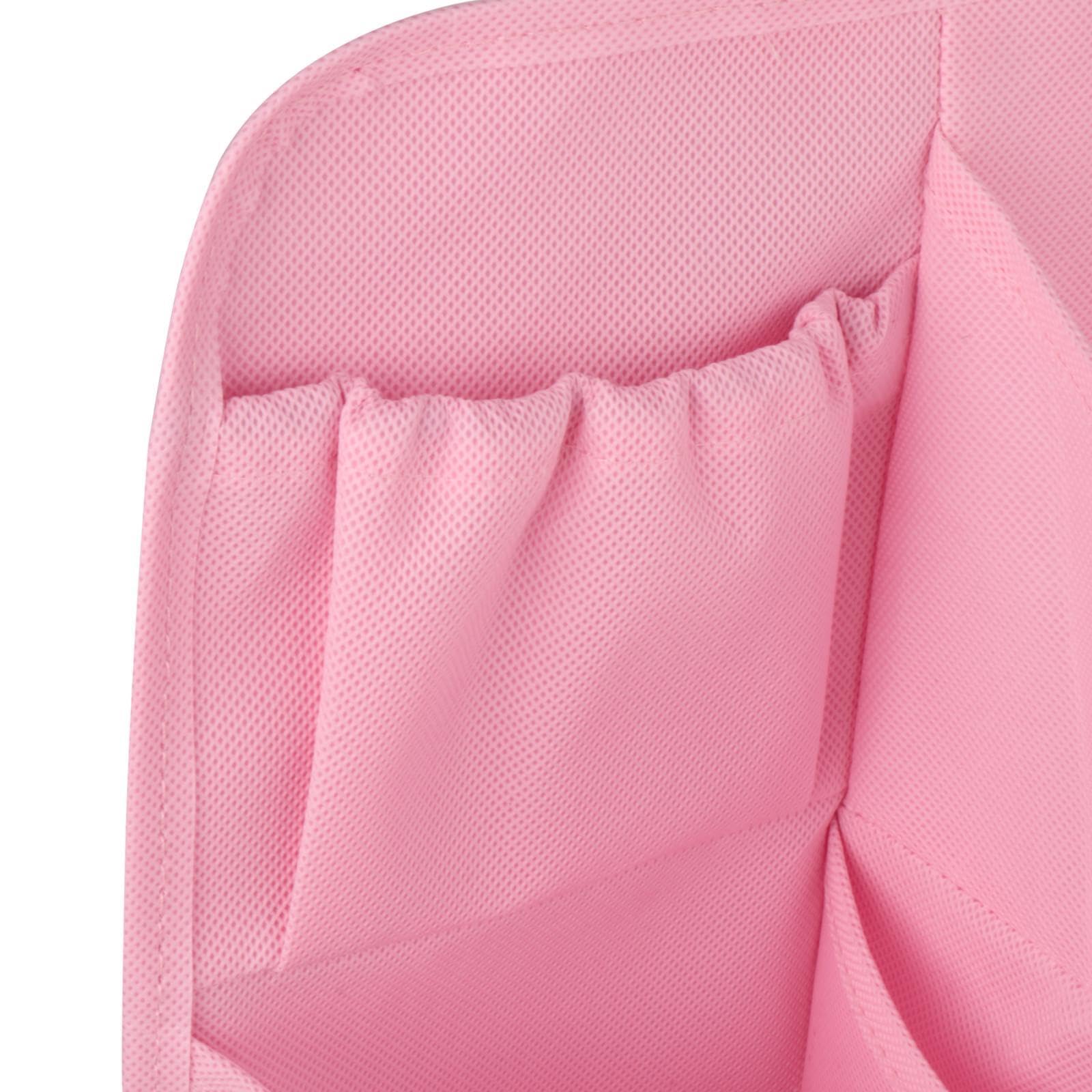 Qectial Hängende Windelorganizer Aufbewahrung mit Stabilem Pp-Board Und 13 Taschen für Windeln Babyzubehör für Wickeltisch Babybett Und Kinderzimmer, Rosa