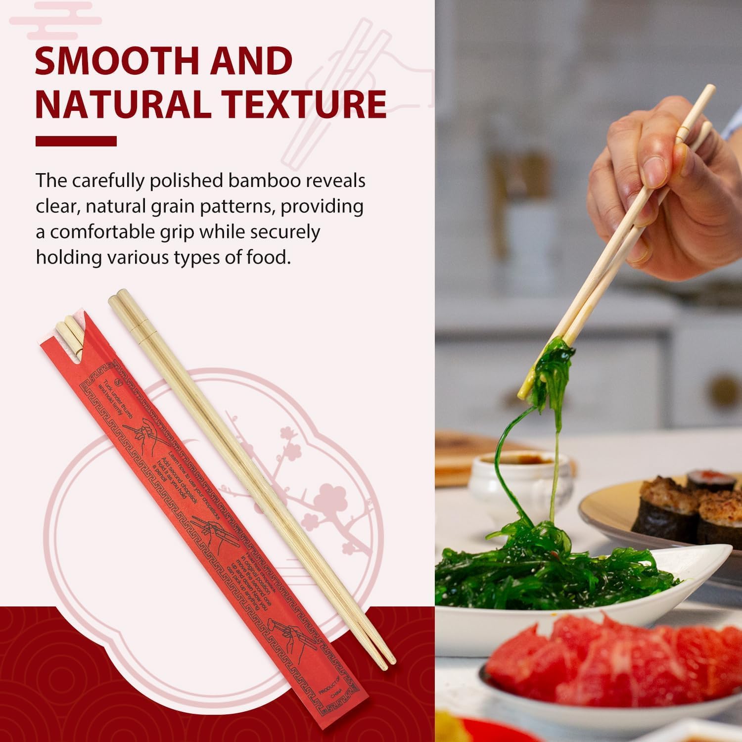 Bulk Disposable Bamboo Chopsticks - 100 Pairs -4 Bulk Disposable Bamboo Chopsticks - 100 Pairs -4