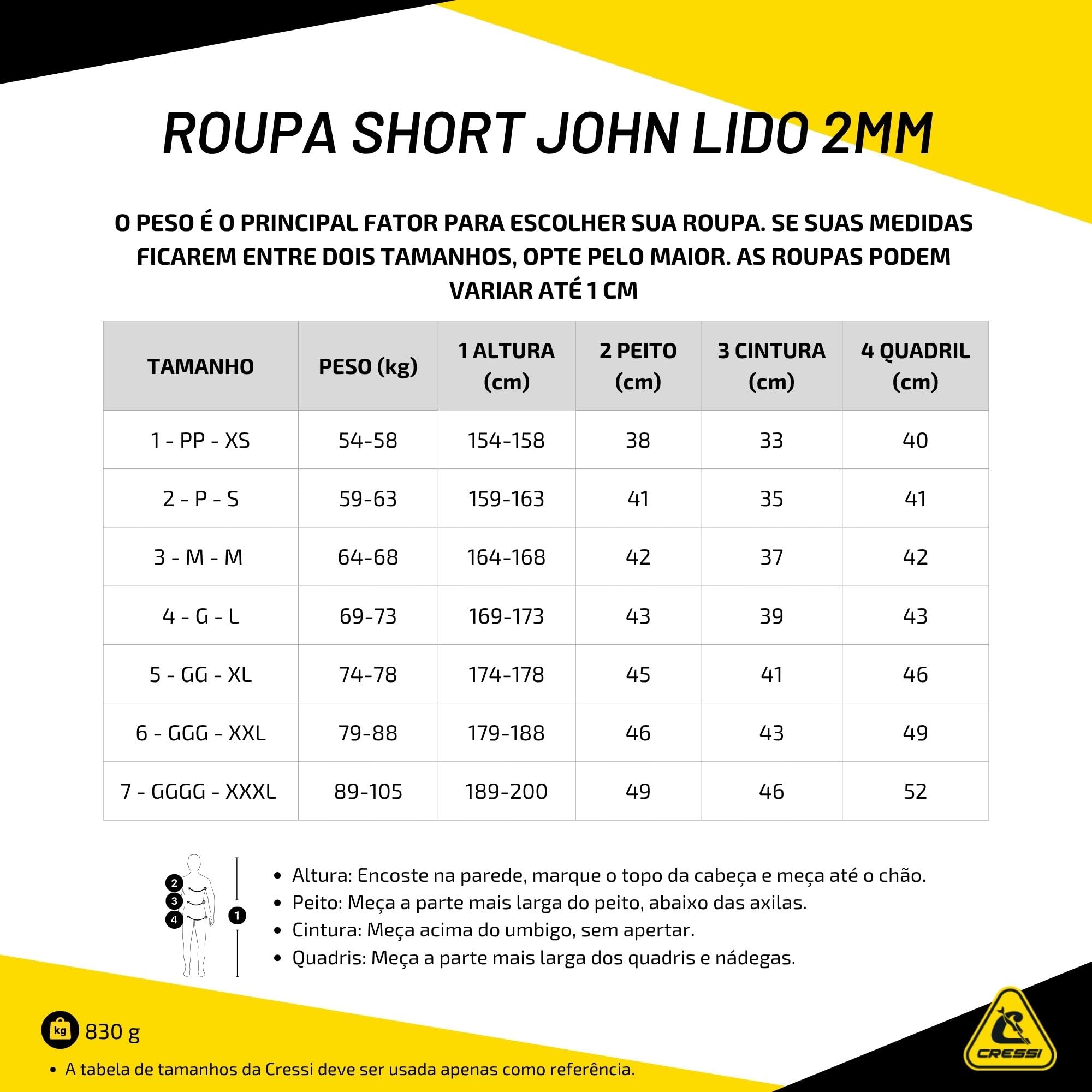 Cressi Lido Man Shorty Wetsuit - Męski Krótki Kombinezon do Nurkowania, Pływania i Sportów Wodnych, 2 mm Ultra Stretch Neopren
