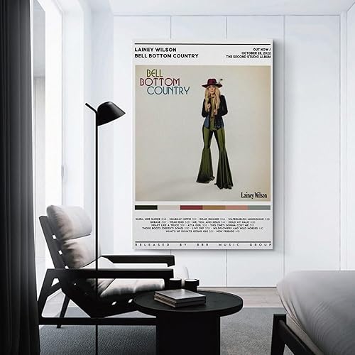 Miniatura 3 de Lainey Wilson - Póster de lienzo con parte inferior de campana, pintura artística decorativa para pared, sala de estar, dormitorio, decoración,