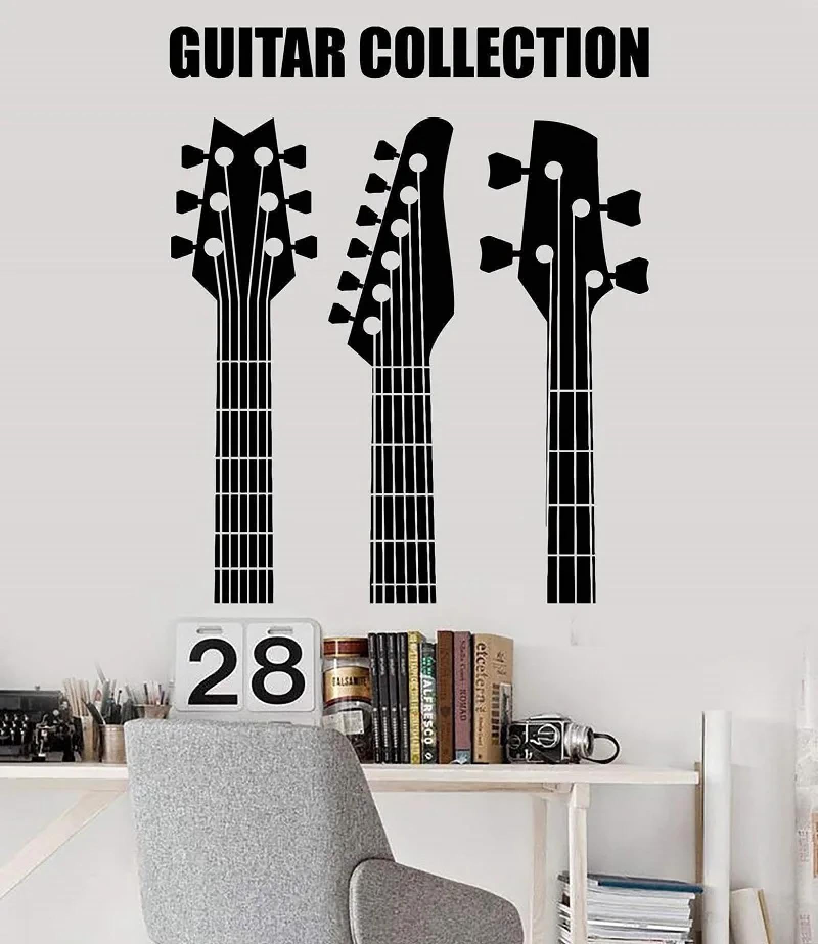 Youousi Black Guitars, Musical Instruments, Children's Rooms, Youth Dormitories, Bars, Nightclubs, Home Decor, Guitar Collectibles, Vinyl Wall Art Decals