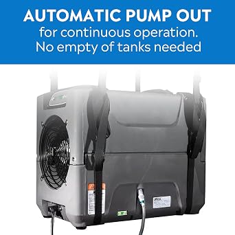 Dri-Eaz PHD 200 Commercial Dehumidifier with Pump, Industrial Dehumidifier (F515), Crawl Space and Basement Drying