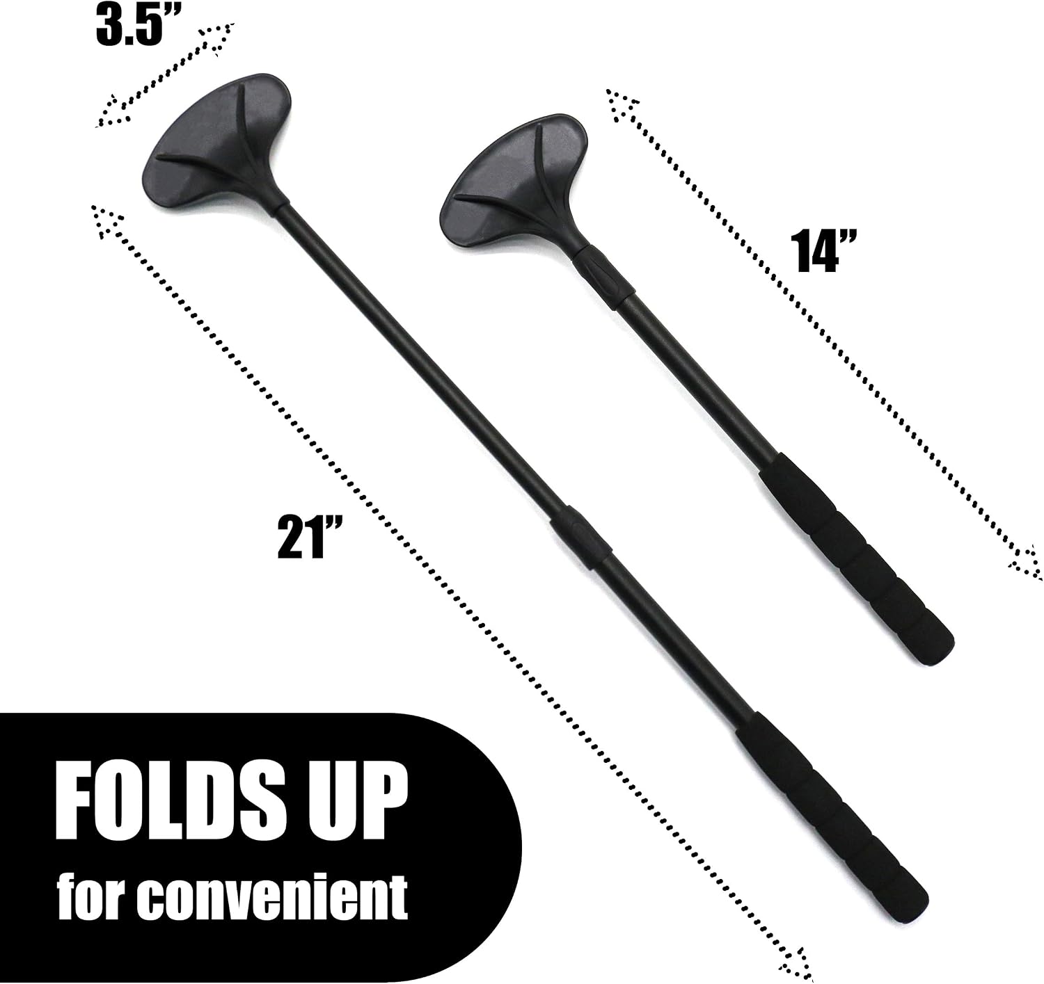 EASACE Back Scratcher for Women Men Extendable with Strong ABS Massage Head, 21inch Body Scratcher for Adults - Pets Compact - Retractable(Black)