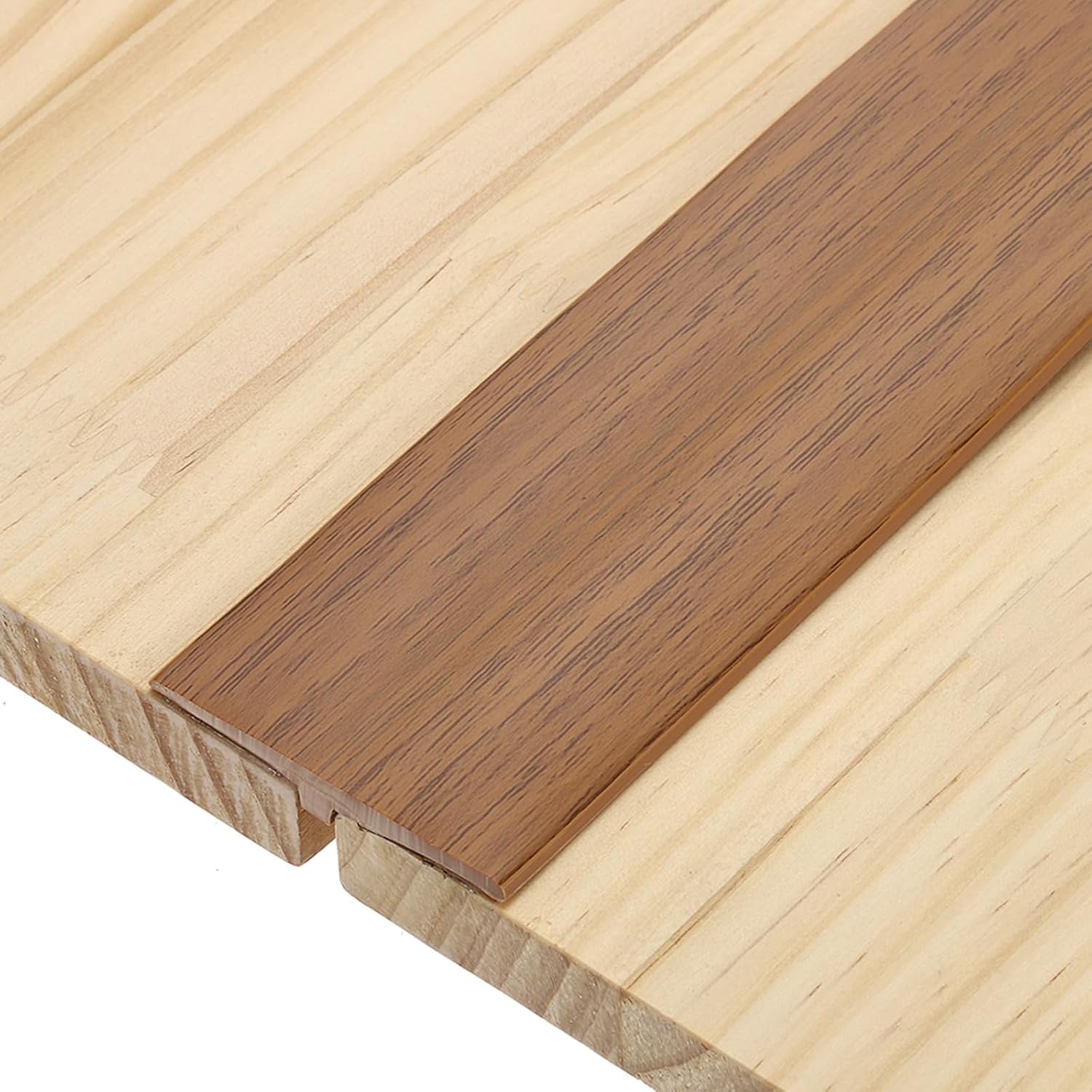 Listón de transición en T, perfil de transición autoadhesivo, lista de umbrales de PVC, lista de nivelación de altura para suelos de parquet, laminados y umbrales (Amarillo-Turquesa, 1M * 5CM)