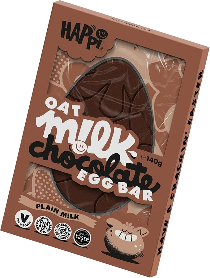 Happi 140g Oat Milk Vegan Easter Egg Bars Vegan Easter Chocolate