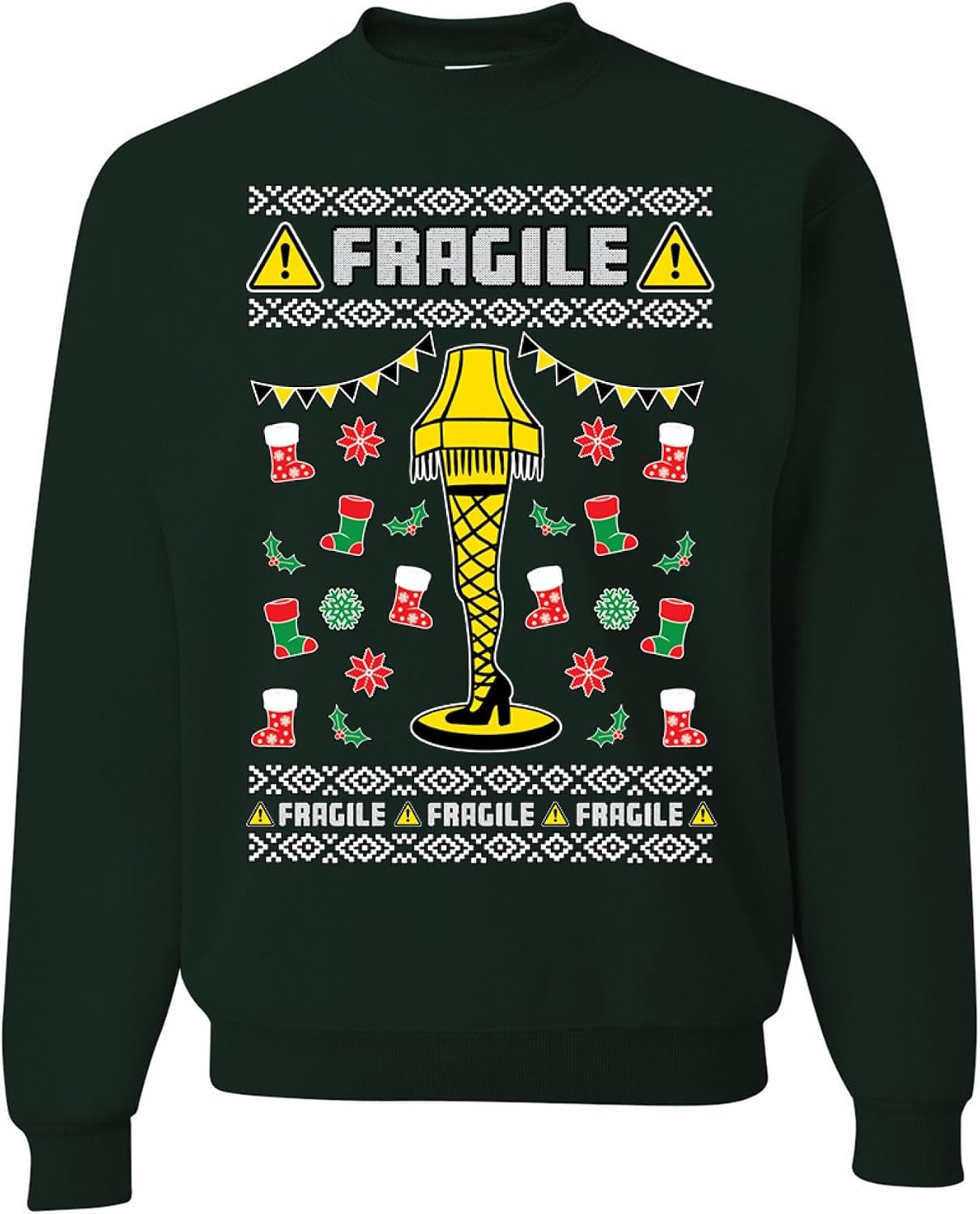 Wild Custom Apparel Women's Ugly Christmas Crewneck Sweatshirt - Red