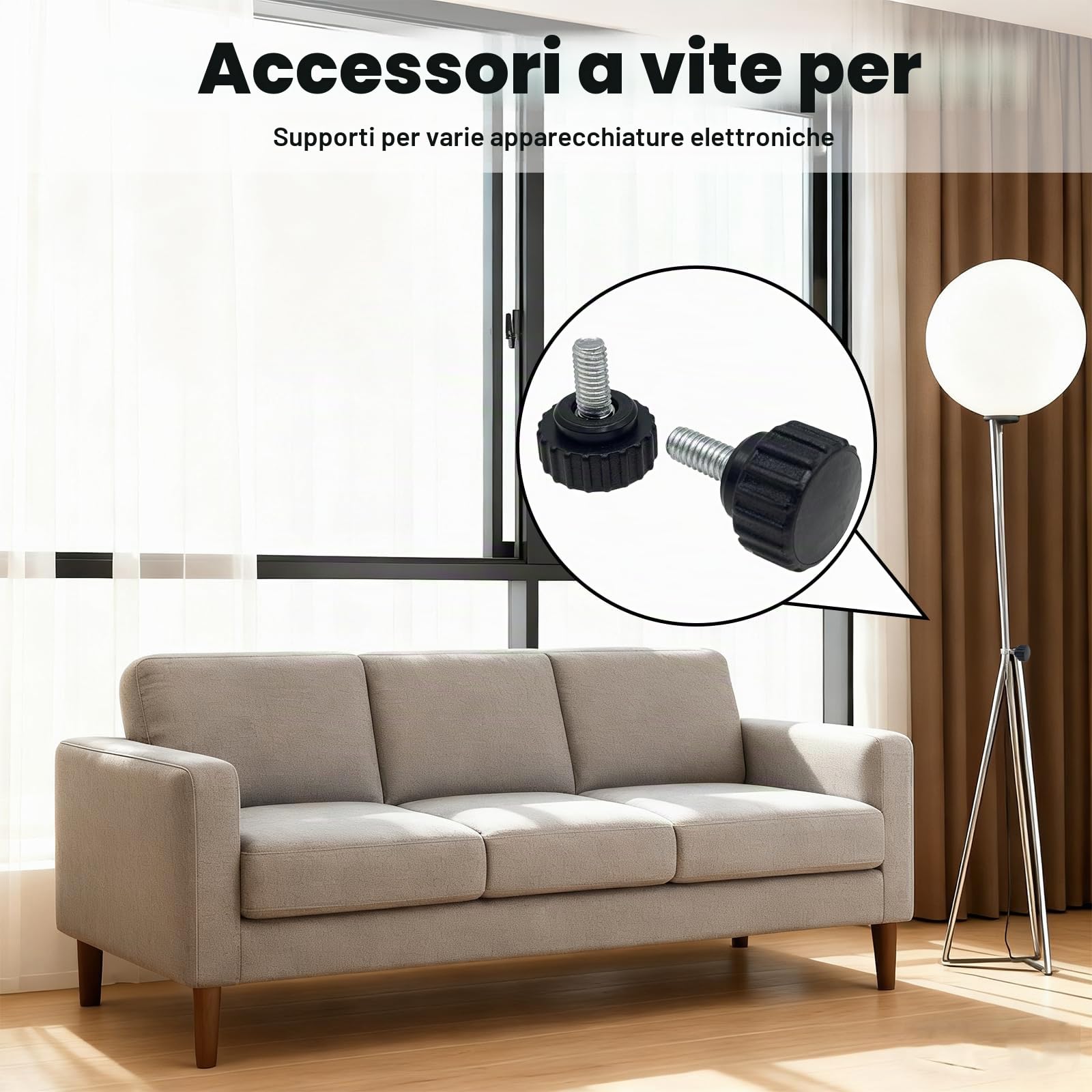 Vite a Testa Zigrinata M5-20 Pezzi in Acciaio Inossidabile - Vite per Montaggio Professionale da 12 mm - Ideale per Manopole a Morsetto e Serraggio Macchinari