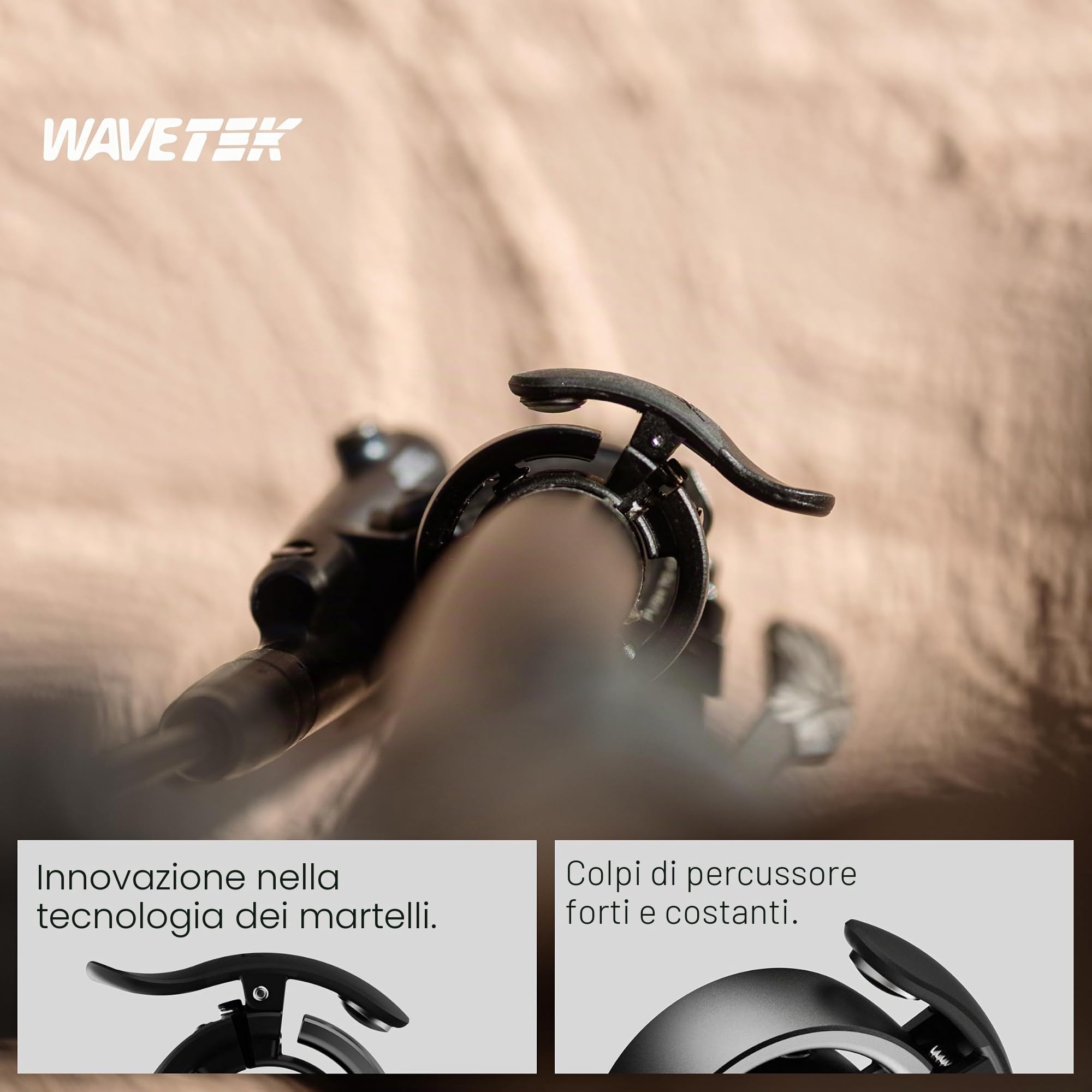 Knog Fahrradklingel OI Prima, Anthrazit, 22,2 mm, Knop