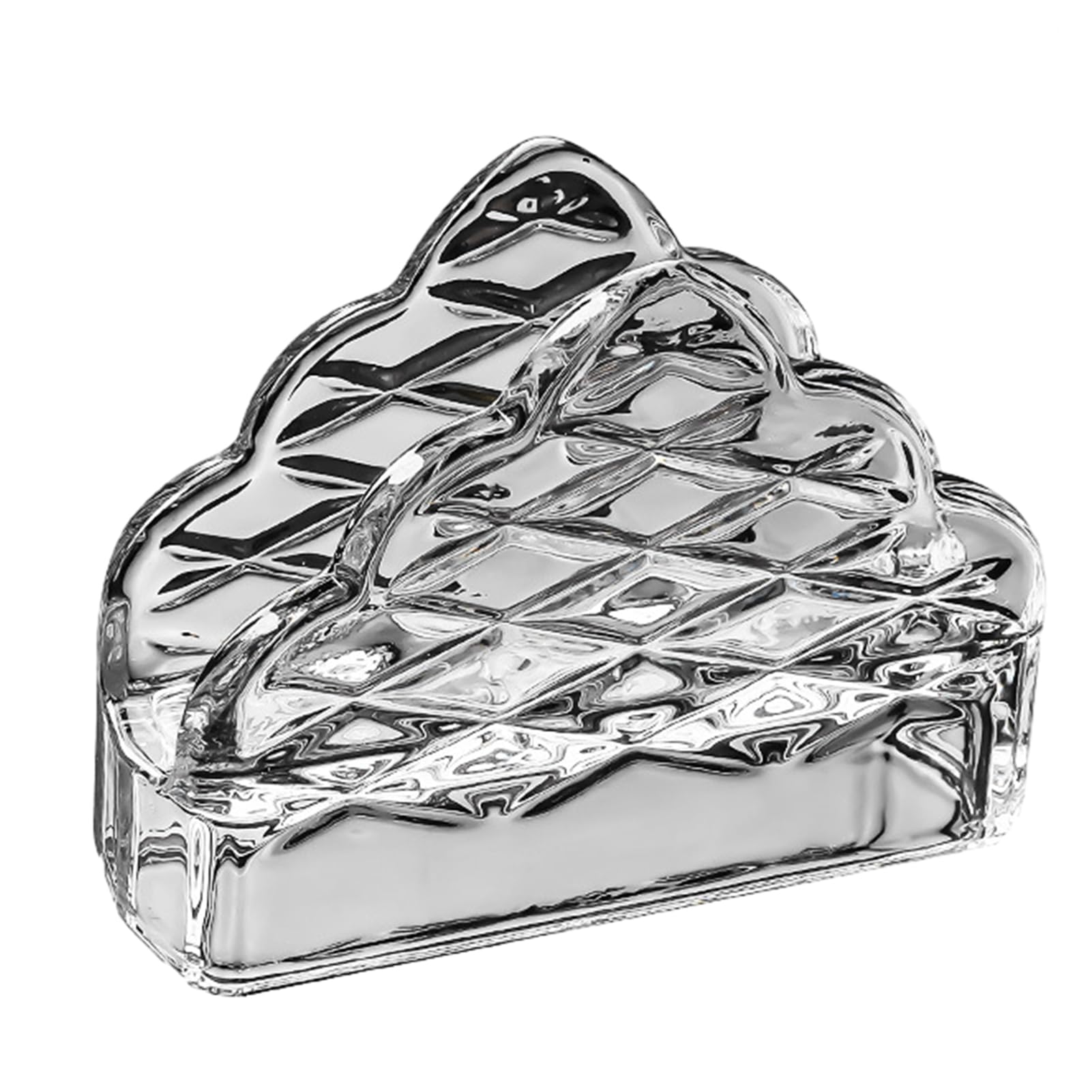 Glifora Tissue Holder, Crystal Glass Modern Style - Durable, Scratch-Resistant Organiser, Dispenser for Restaurant Napkins and Business Cards