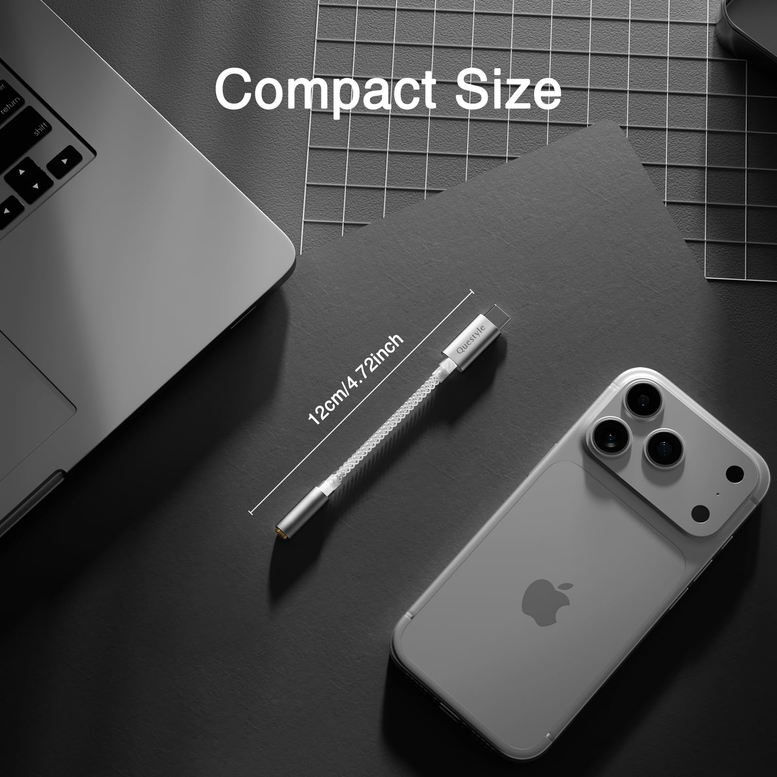 Questyle Adapter słuchawkowy USB C na 3,5 mm