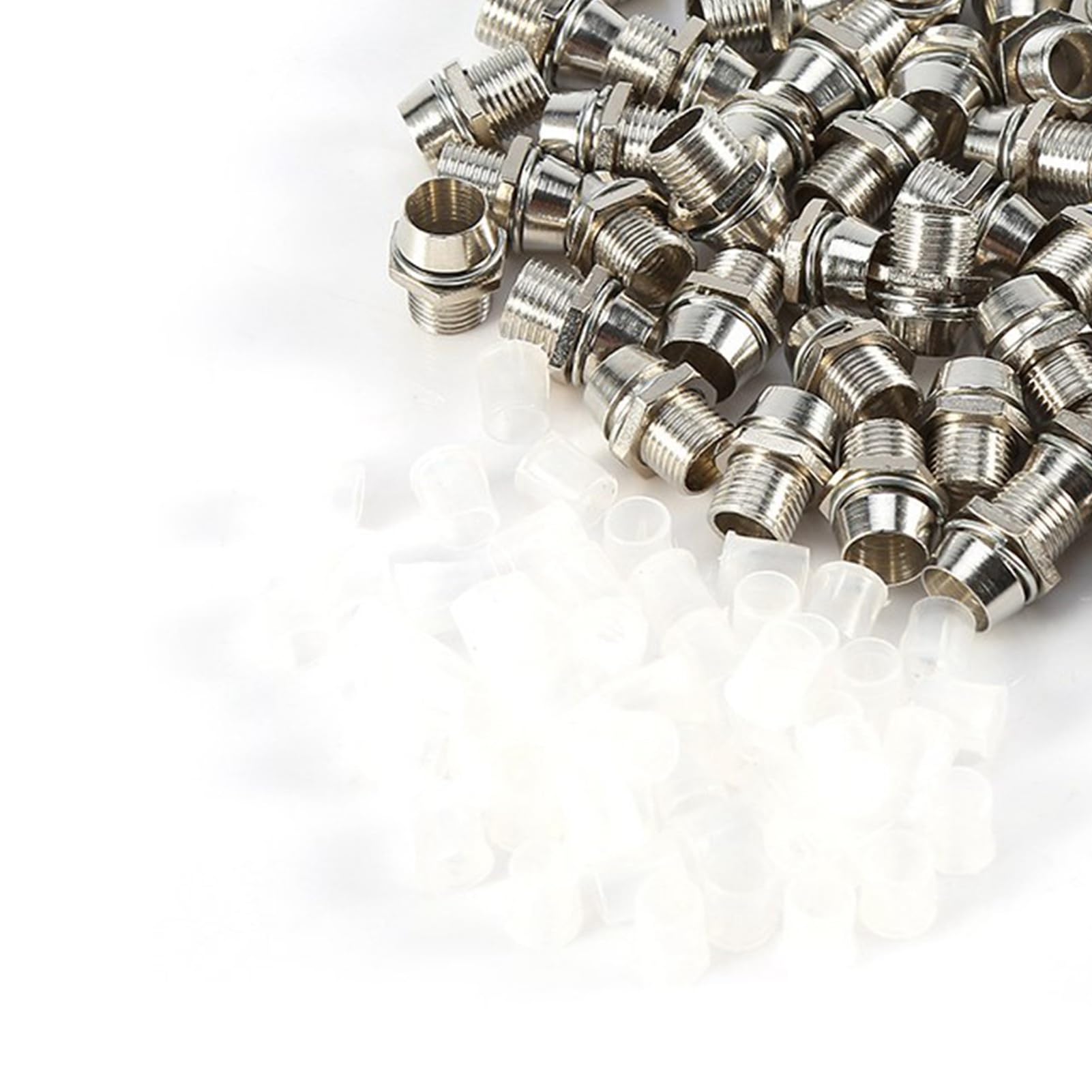 Sunicon LED Holders, 50 pcs Silver Color 5mm LED Holders Panel Display Thread Mount Size 8mm