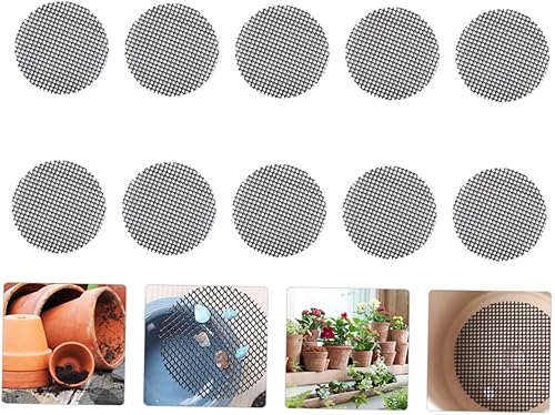 Miniatura 7 de GANAZONO 60 pcs Flower Pot Bottom mesh succulants Phyto Bonsai Pot Bottom Grid Mat Mesh Flower Pot Gasket planters mat Plants suculentas Gardening