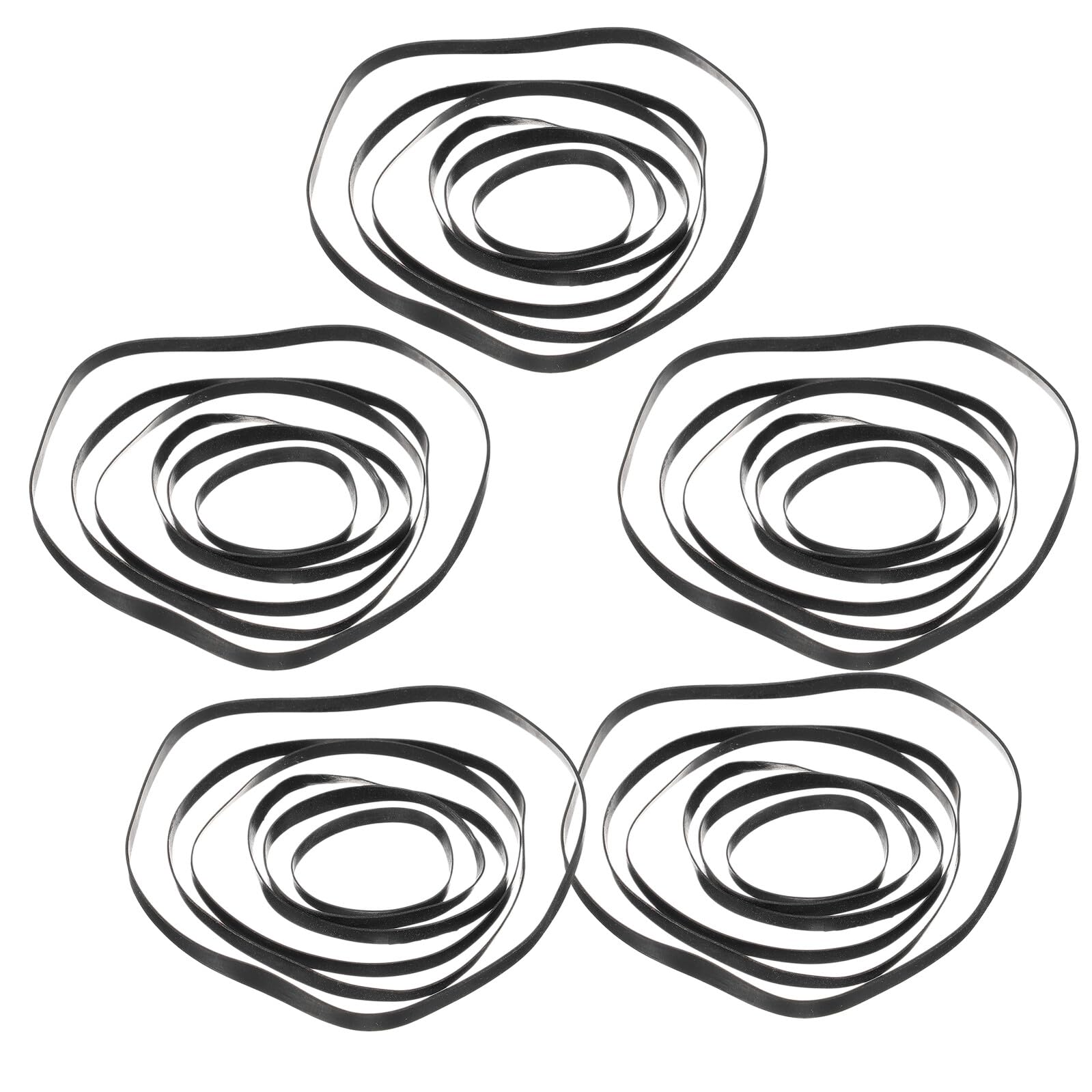 50 pezzi Cinghie di Ricambio per Registratori Cassette e Lettori Dvd Cinghie in Gomma Piatte per Riparazione Lettori Nastro Compatibili con Vari Modelli Elastici Resistenti e