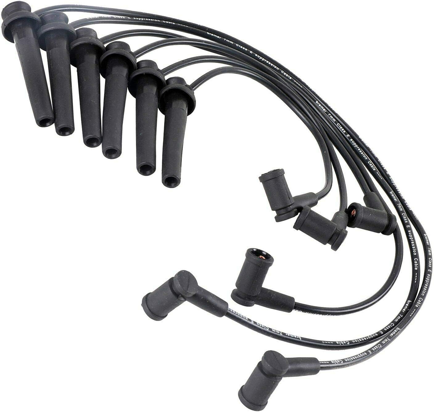 Ignition Spark Plug Wires 8mm 6PC Set for 2001-2003 Ford Taurus Mercury Sable V6 Models VIN (S)
