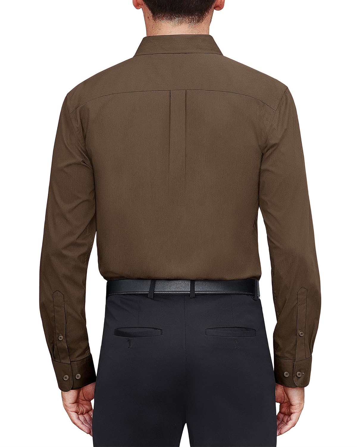  Men's Dress Shirts Stretch Stain Shield Long Sleeve Solid Formal Shirt Business Casual Button Down Shirts thumbnail