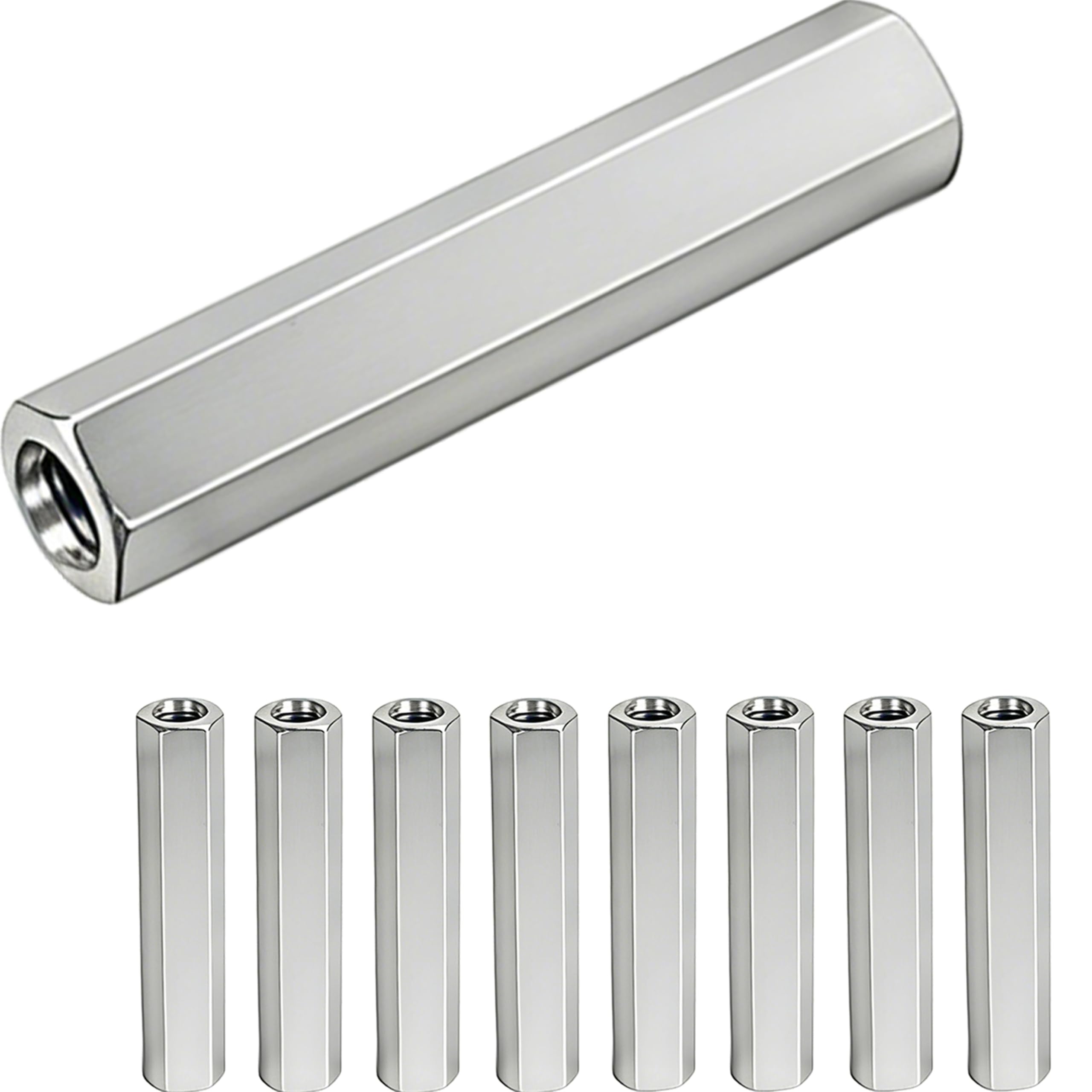 304 Stainless Steel Coupling Nuts - M6 x 1.0 -1