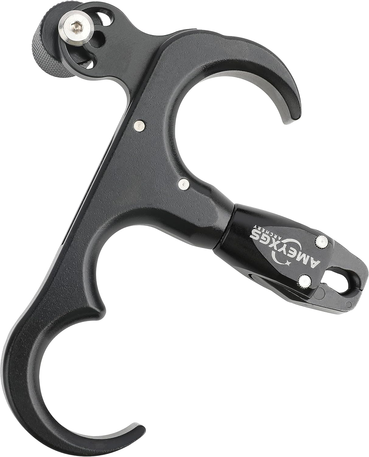 AMEYXGS Archery Bow Release for Compound Bows,Durable Aluminum 360° Rotate Caliper Thumb Release 3 Finger Release