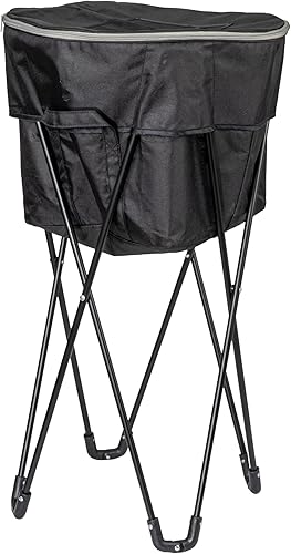 Household Essentials Enfriador térmico de pie con bolsa de viaje, poliéster resistente,
