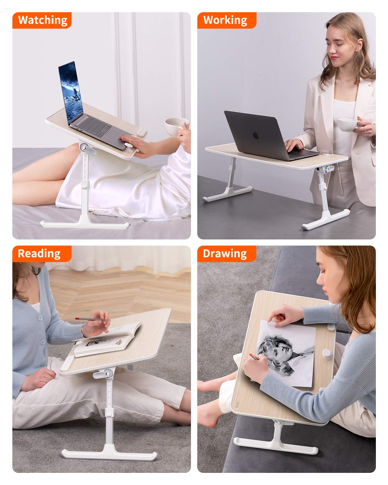 Snapklik.com : Laptop Desk For Bed, Lap Desks Bed Trays For Eating ...