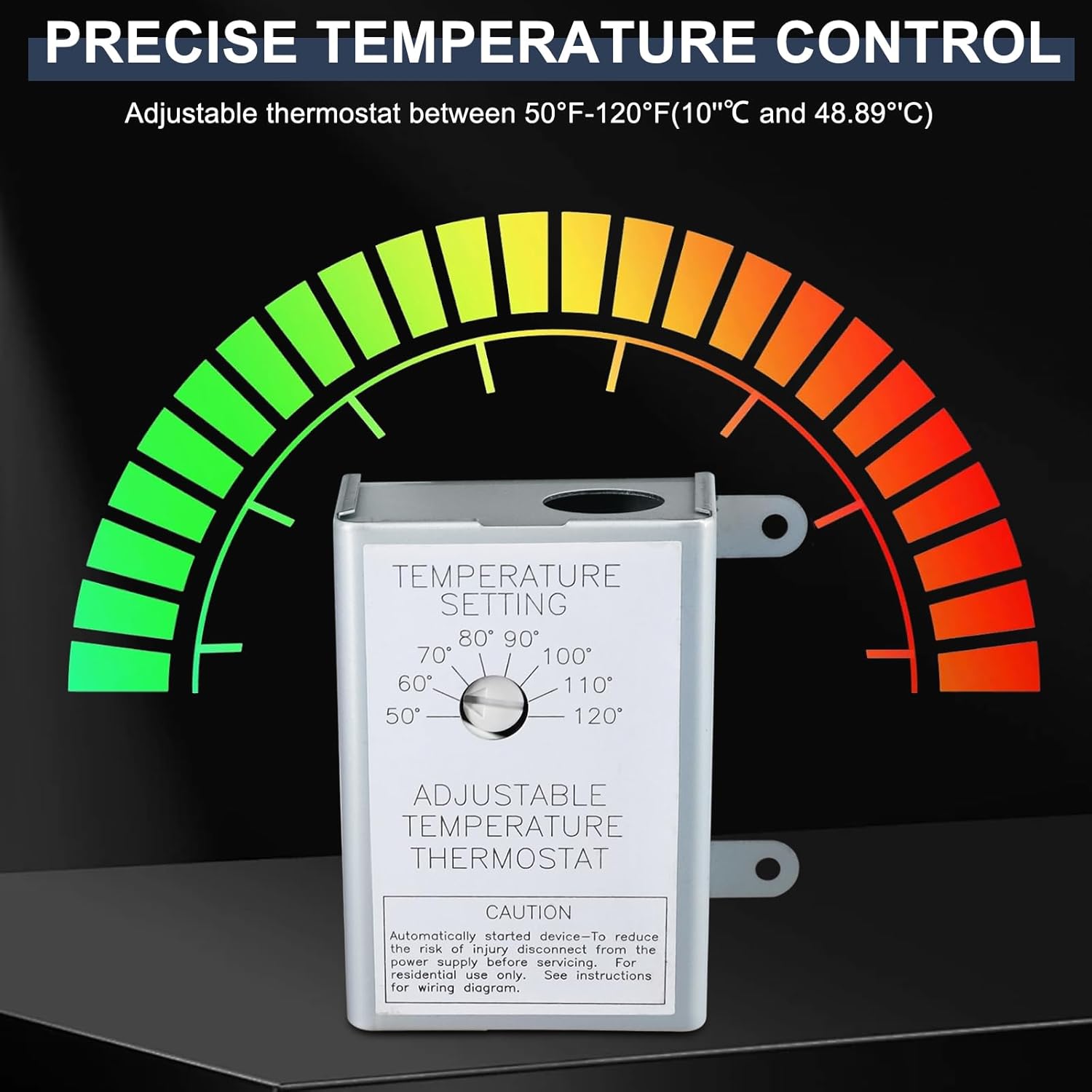 Criditpid 16 Inch Gable Mount Vent Attic Fan, Exhaust Ventilation Fan with Adjustable Thermostat for Gable, Home, Shed, Garage, Portable Building, 3.4A, 1075RPM, 2940CFM, 4200 Sq.Ft Coverage Area, Red