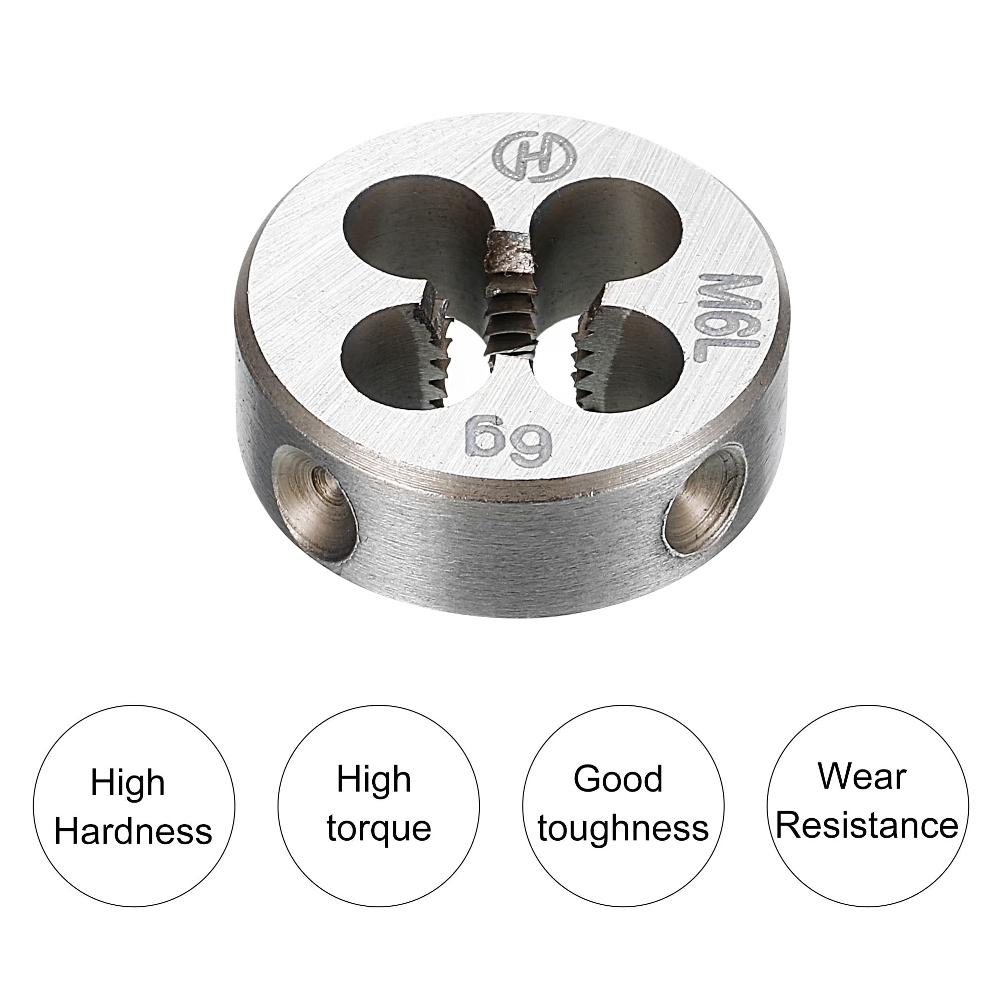 uxcell Tap and Die and Drill Bit Set, M6 x 1 Left Hand Thread Milling Tap and Round Die, 5.0mm Cobalt High Speed Steel Twist Drill Bit — Amazon image 4