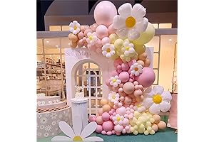 Daisy Baby Shower Balloon Garland Arch Kit Macaron Tweety Bird Pastel Groovy Party Decorations