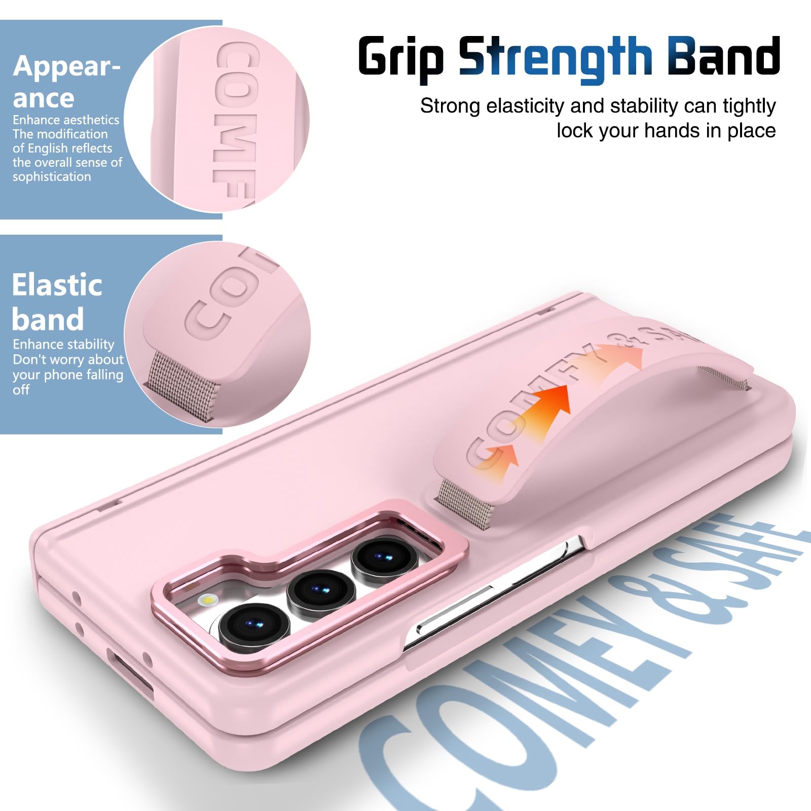 Funda para Samsung Galaxy Z Fold 5 con protección de bisagra, color