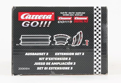 Miniatura 7 de Carrera 61614 GO!!! y Digital 143 Juego de extensión 3 piezas adicionales Incluye curvas rectas, curvas altas, tamaño mediano