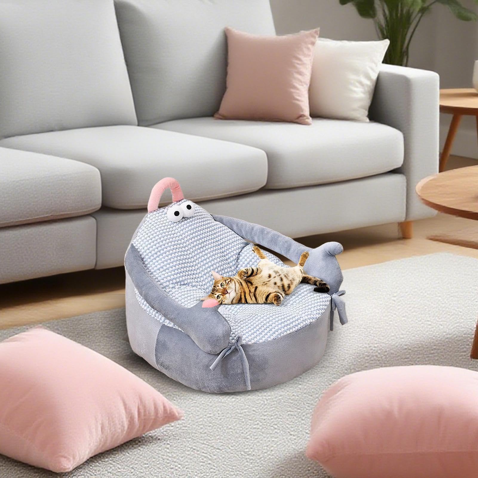 Cama Perros Suave Afelpado, De Mascotas, Calmante Y Cómodo Para Dormir