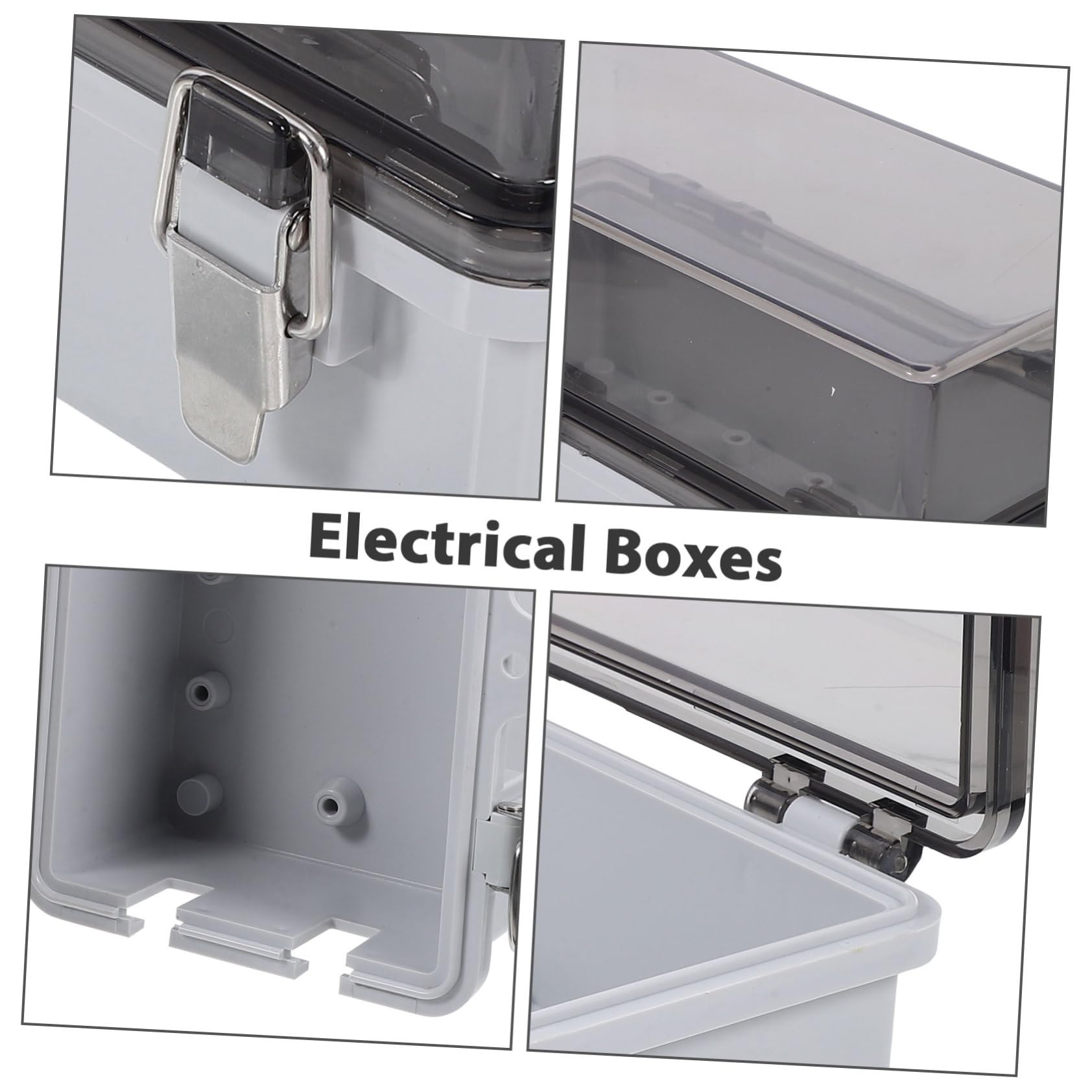 Holibanna Caja de Conexiones para Exterior, Caja Eléctrica de PC Resistente Intemperie, Diseño Transparente, Instalación Fácil para Montaje al Aire Libre