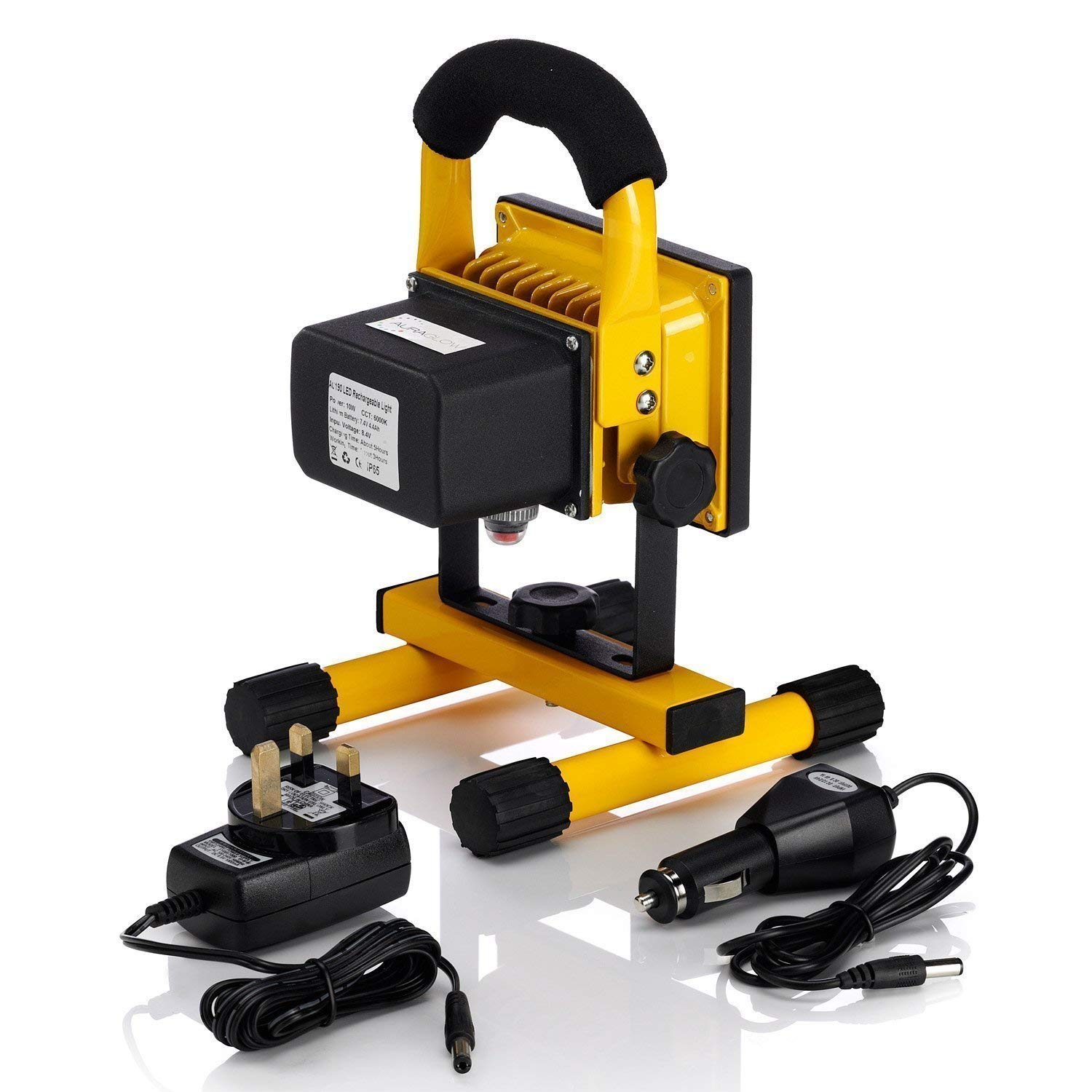 Foco de 20 W recargable para ambientes interiores y exteriores con soporte de color CW404