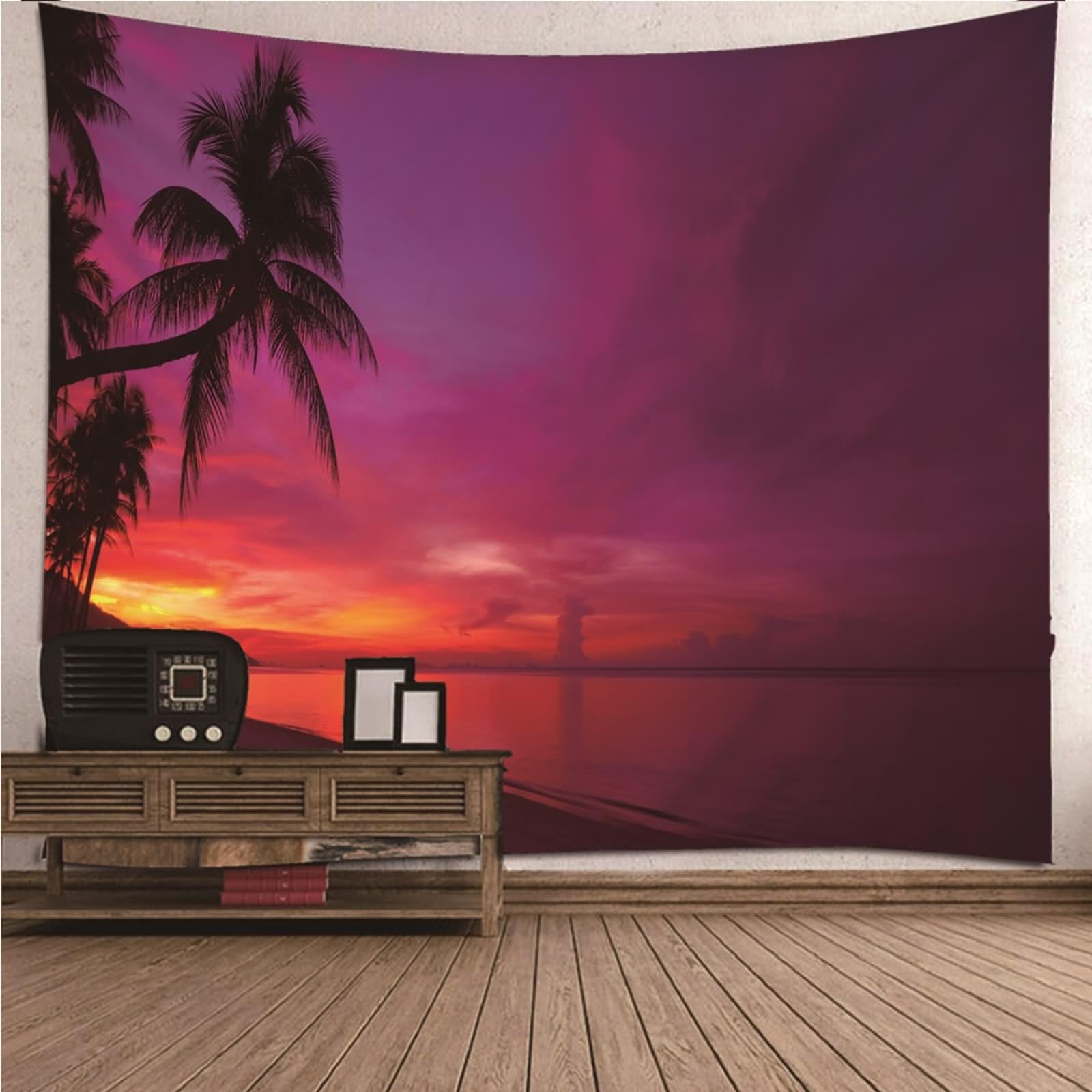 Tapisserie Murale Gris, Tapis Mural decoratif Salon Canard Volant Polyester Décoration Murale Salon Famille 200x200cm